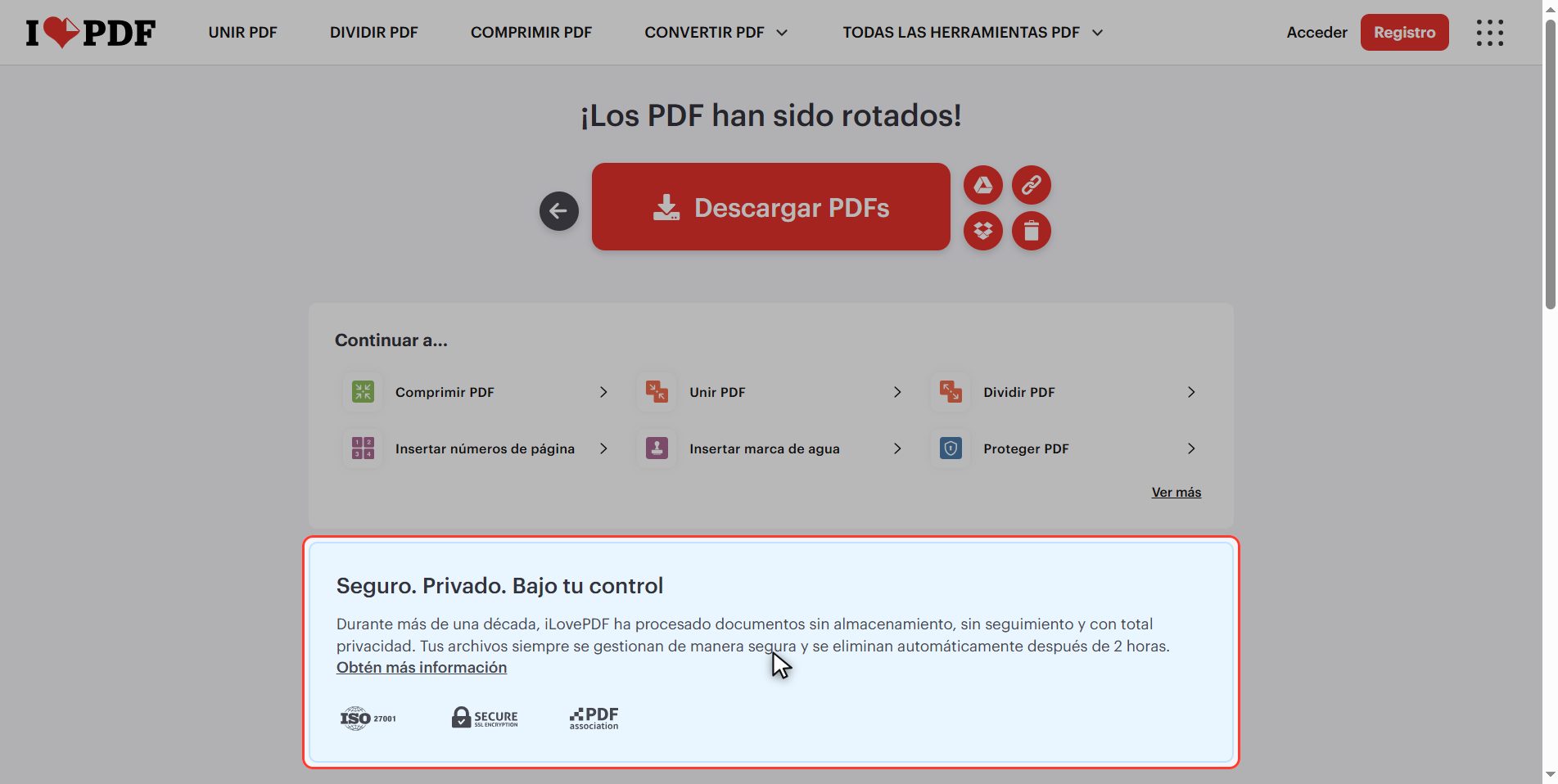 Lo que pasa con tus archivos — Cómo girar un PDF y que se quede girado