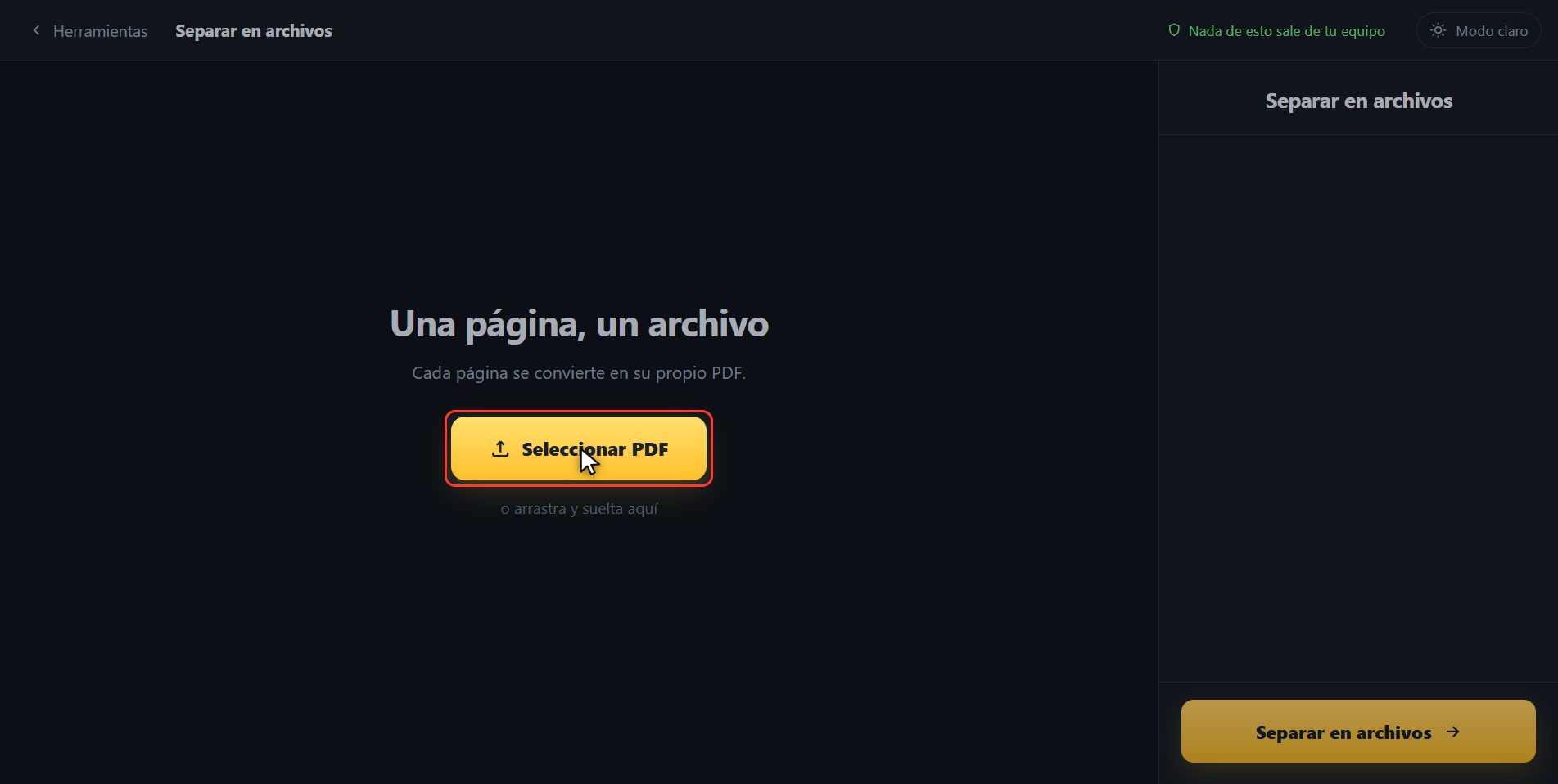 Mete tu PDF — Cómo separar un PDF en varios archivos