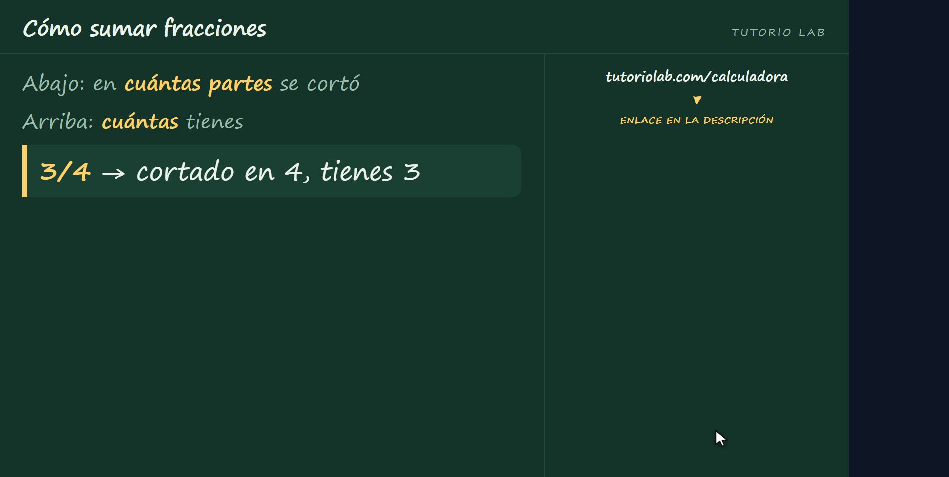 Qué es una fracción — Cómo sumar fracciones