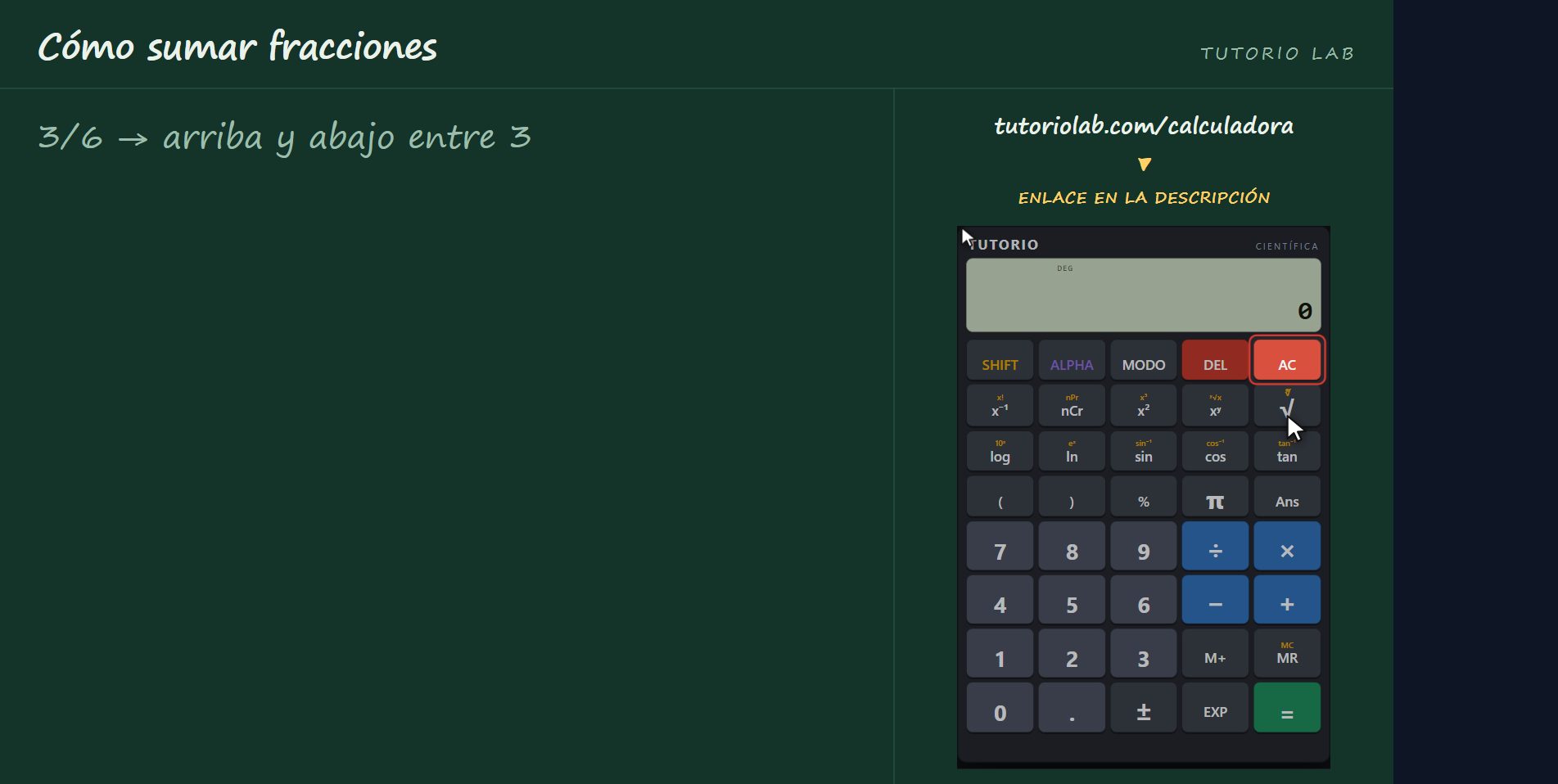Simplificar al final — Cómo sumar fracciones