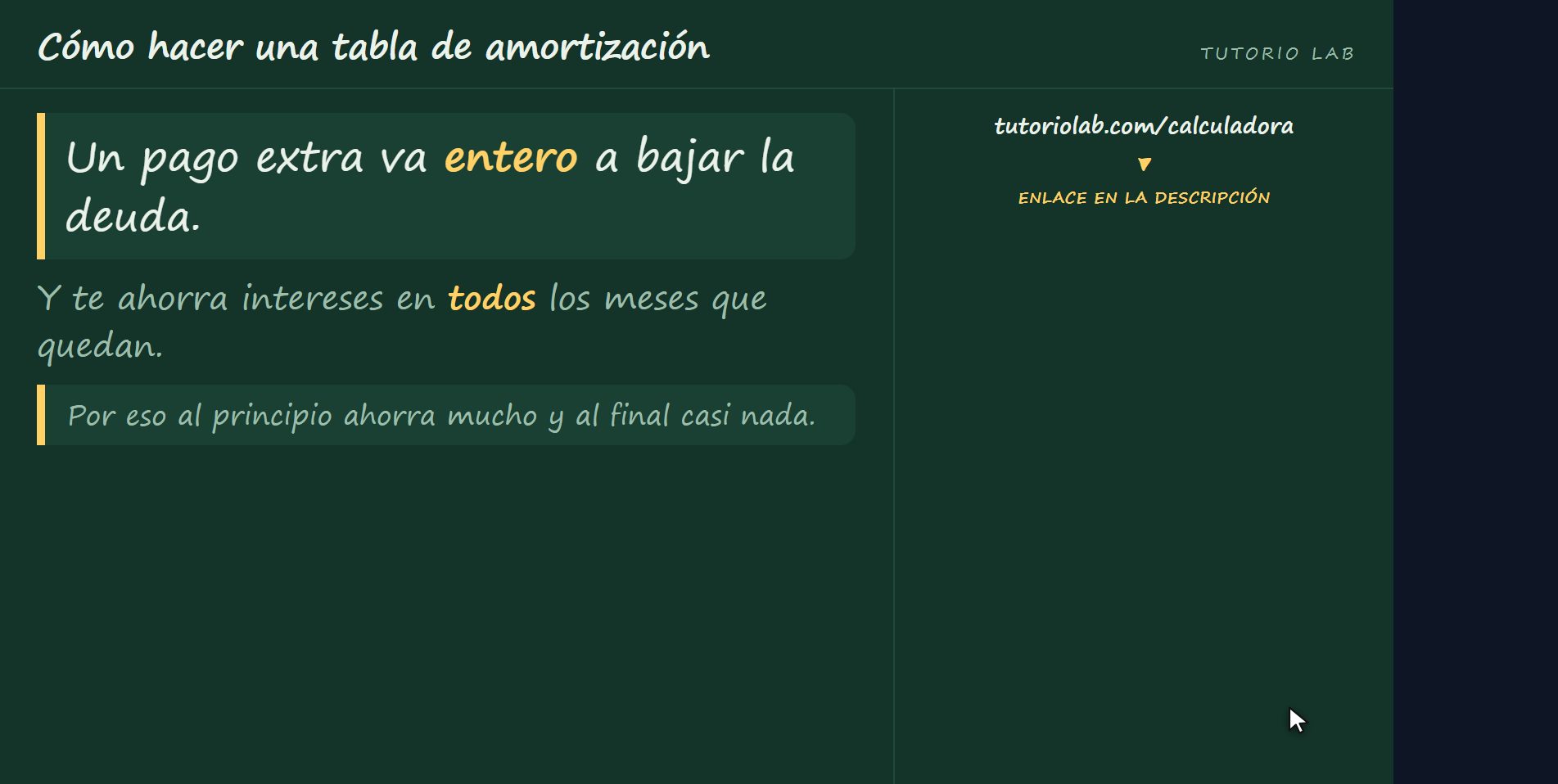 Si adelantas un pago — Cómo hacer una tabla de amortización