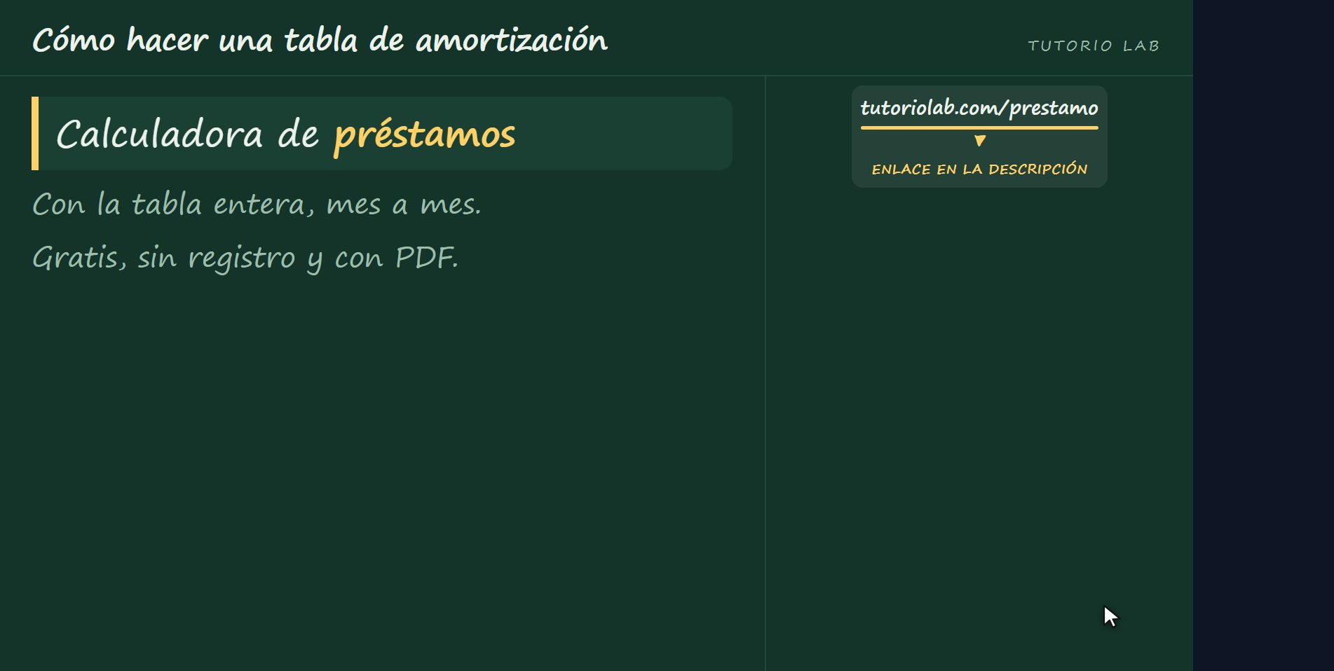 Te la hace la web — Cómo hacer una tabla de amortización