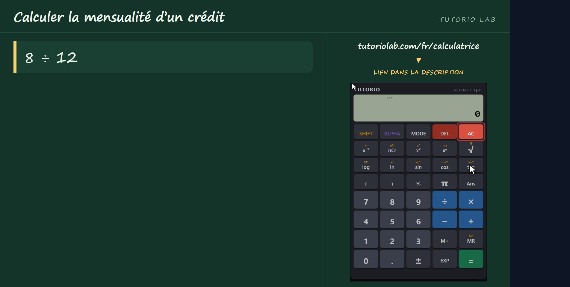 L’intérêt d’un mois — Calculer la mensualité d’un crédit