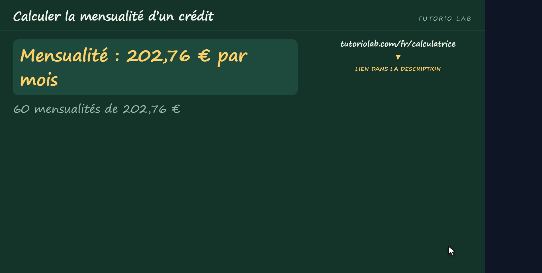 La mensualité — Calculer la mensualité d’un crédit