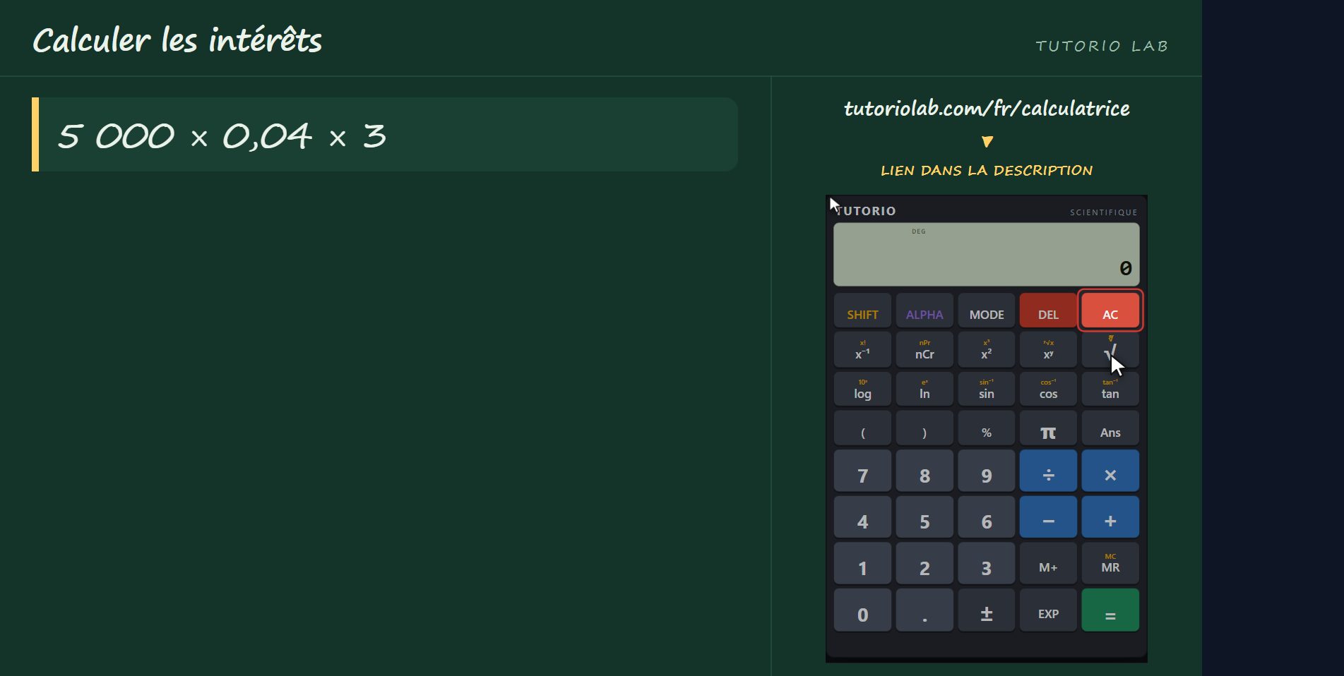 Le calcul — Calculer les intérêts