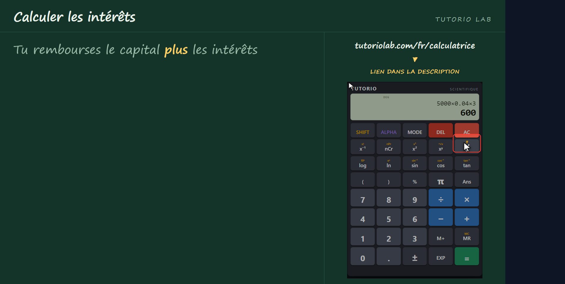 Ce que tu rembourses — Calculer les intérêts