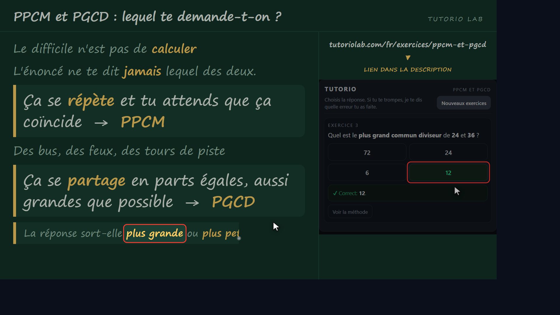 Lequel te demande-t-on ? — PPCM et PGCD : lequel te demande-t-on ?