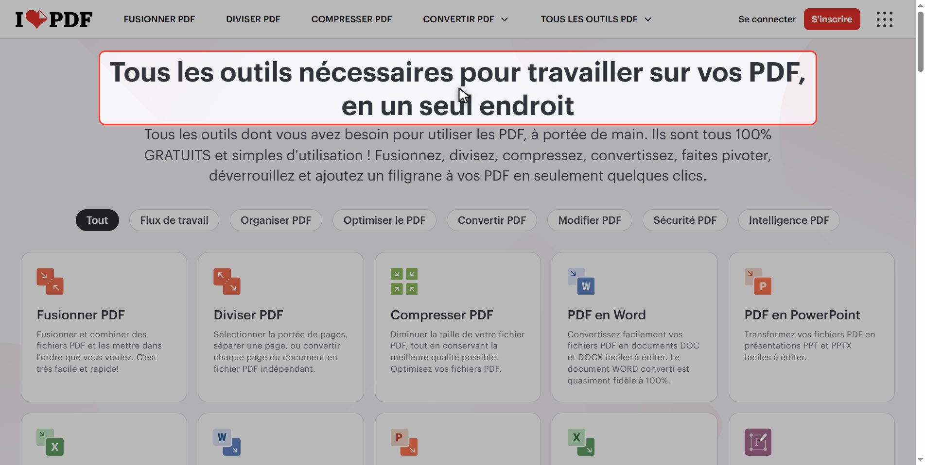 Allez sur iLovePDF — Comment numéroter les pages d’un PDF