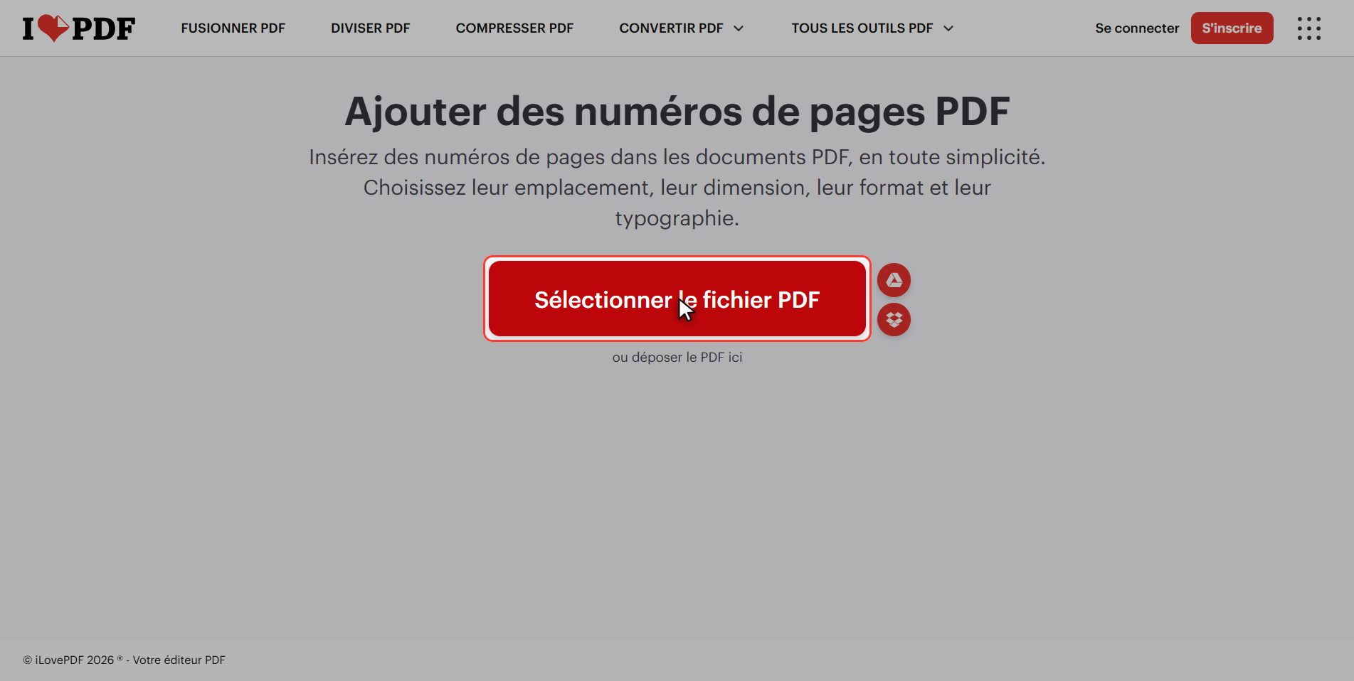 Envoyez votre PDF — Comment numéroter les pages d’un PDF