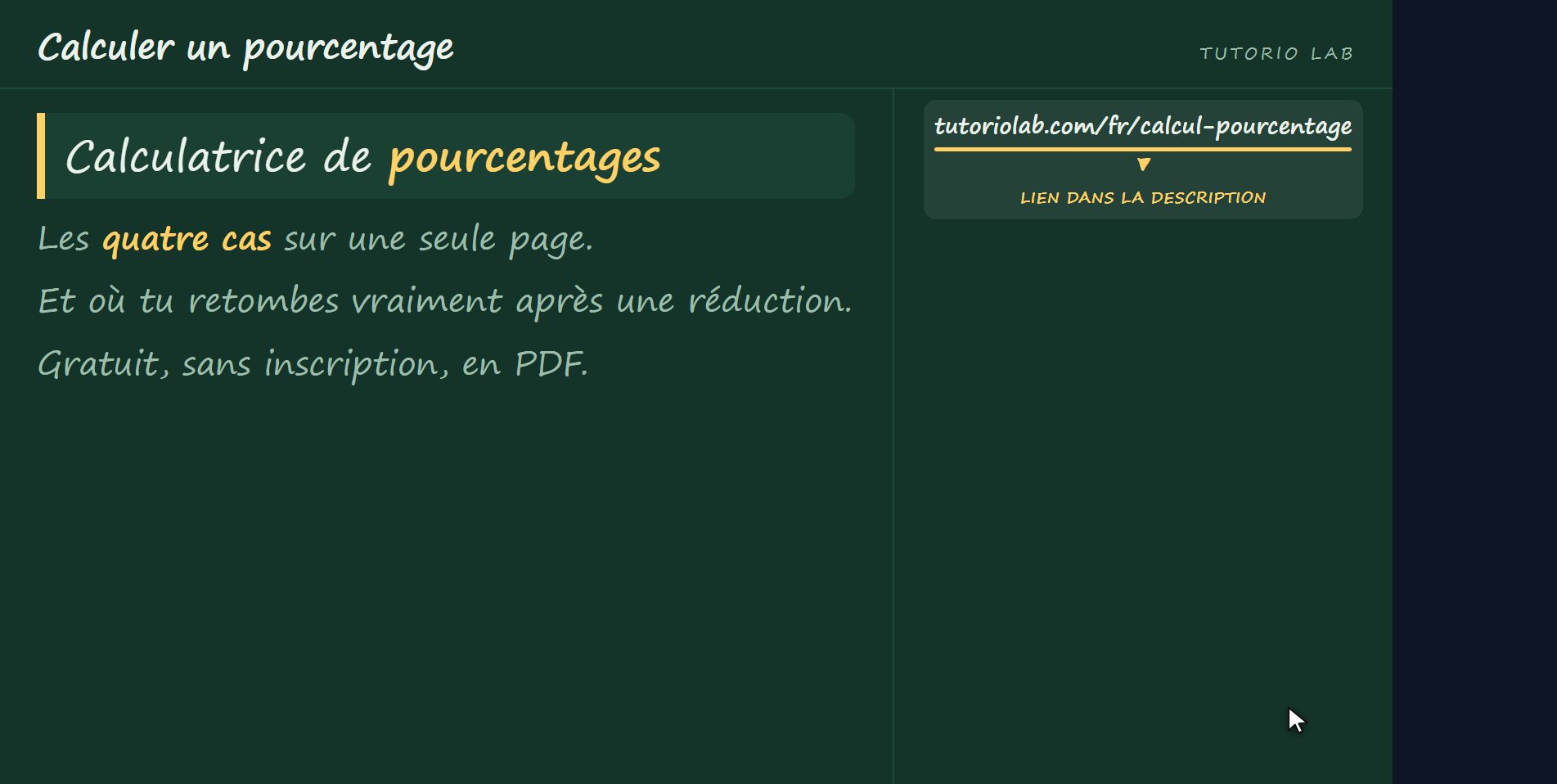 Le site le calcule pour toi — Calculer un pourcentage