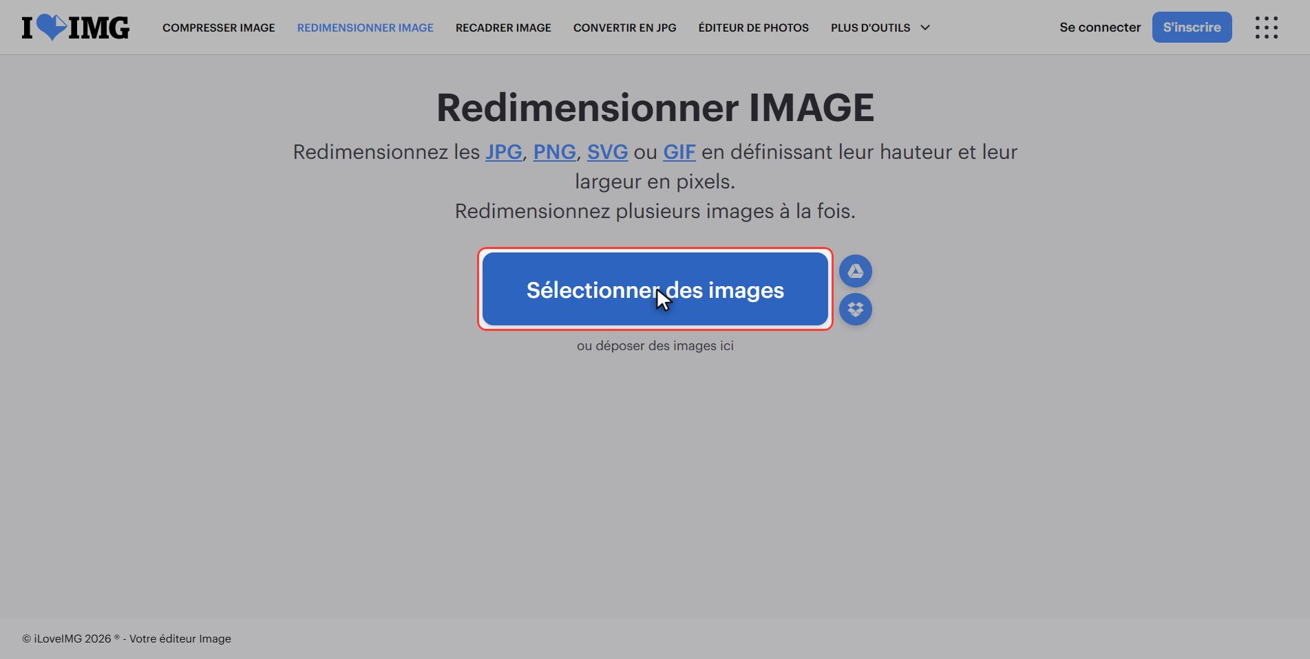 Envoie ta photo — Comment changer la taille d'une image