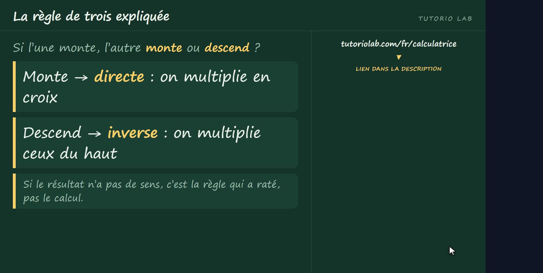 Comment savoir laquelle — La règle de trois expliquée