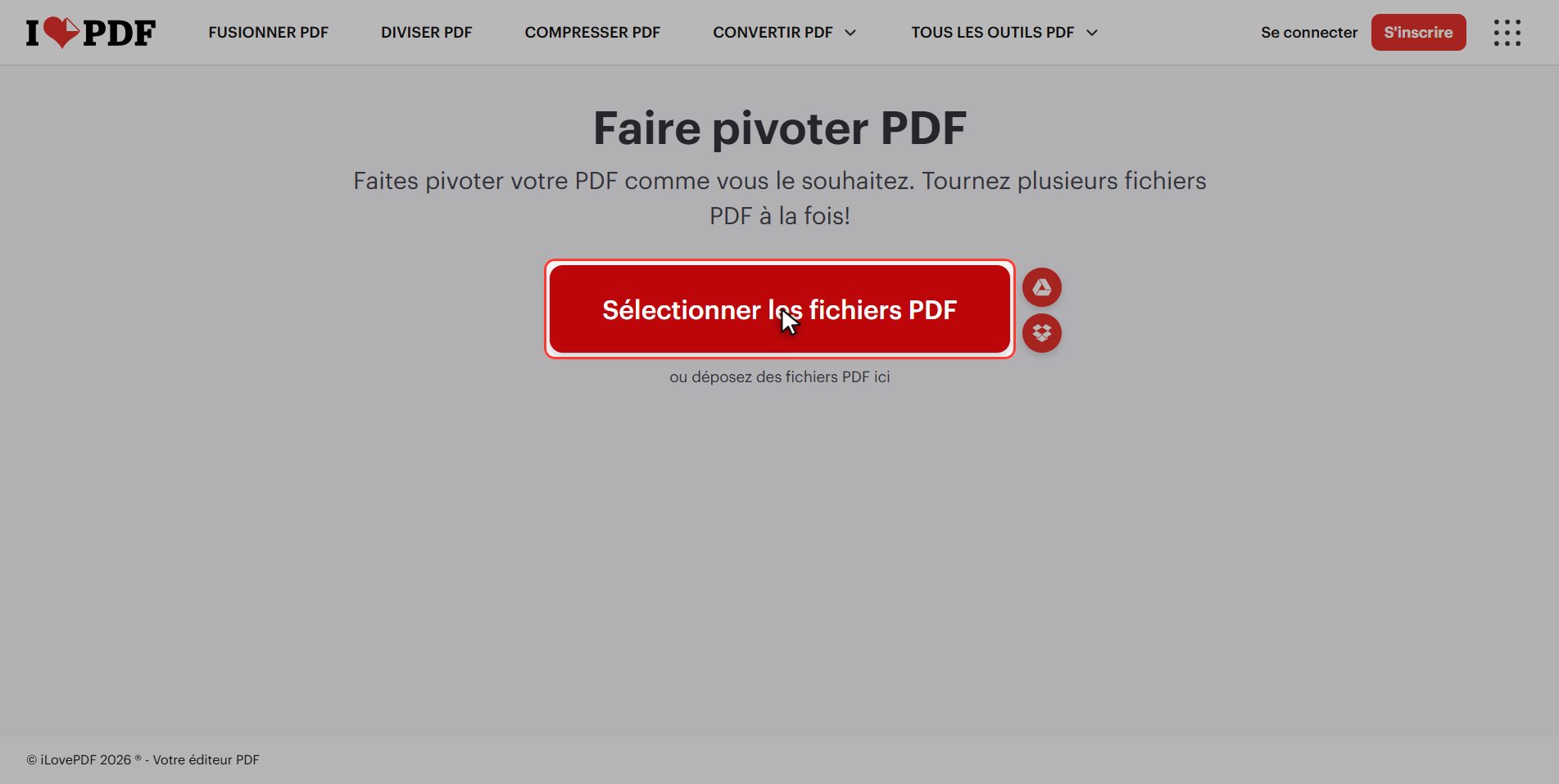Envoie ton PDF — Faire pivoter un PDF pour de bon