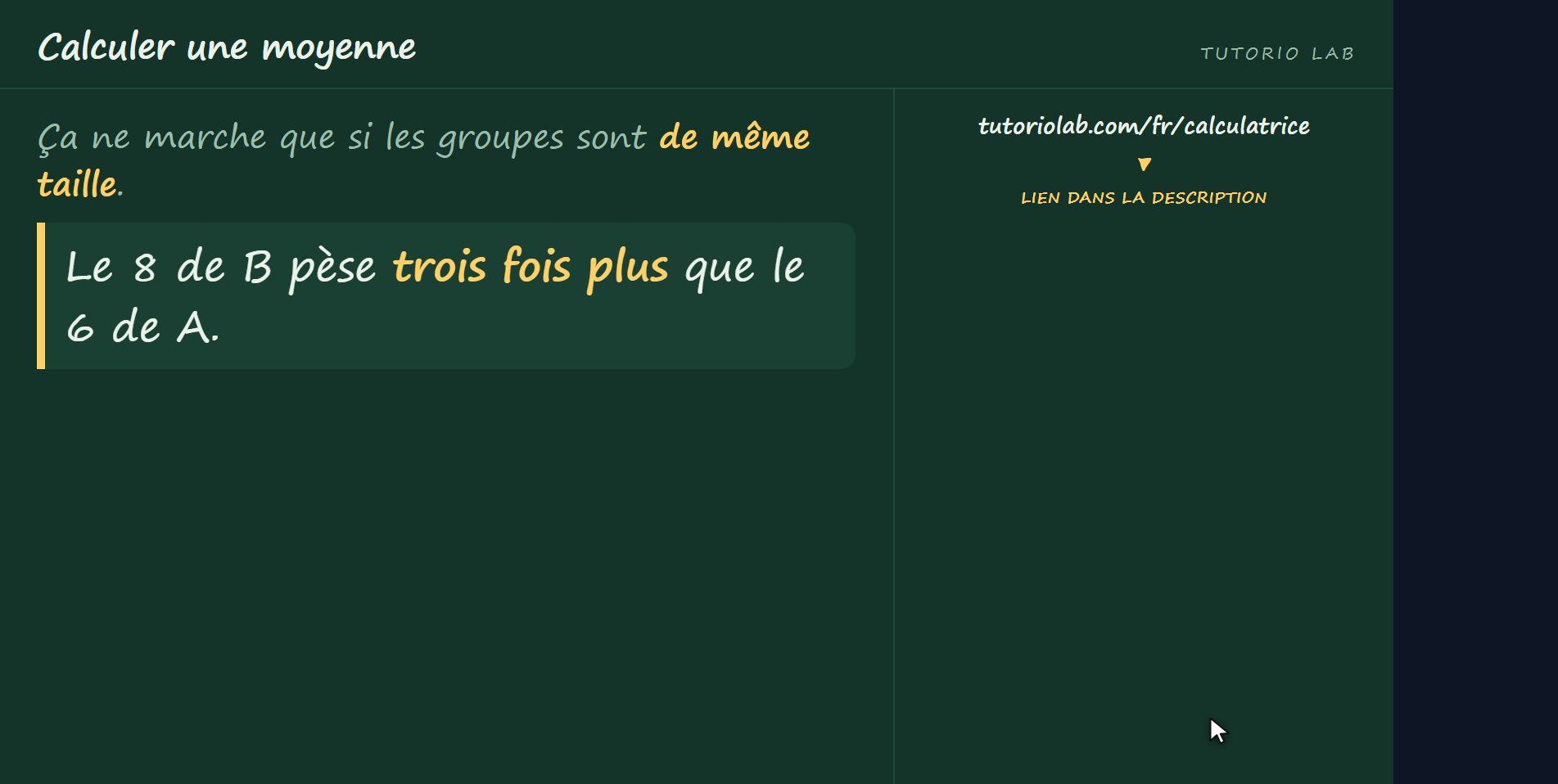 Pourquoi c’est faux — Calculer une moyenne