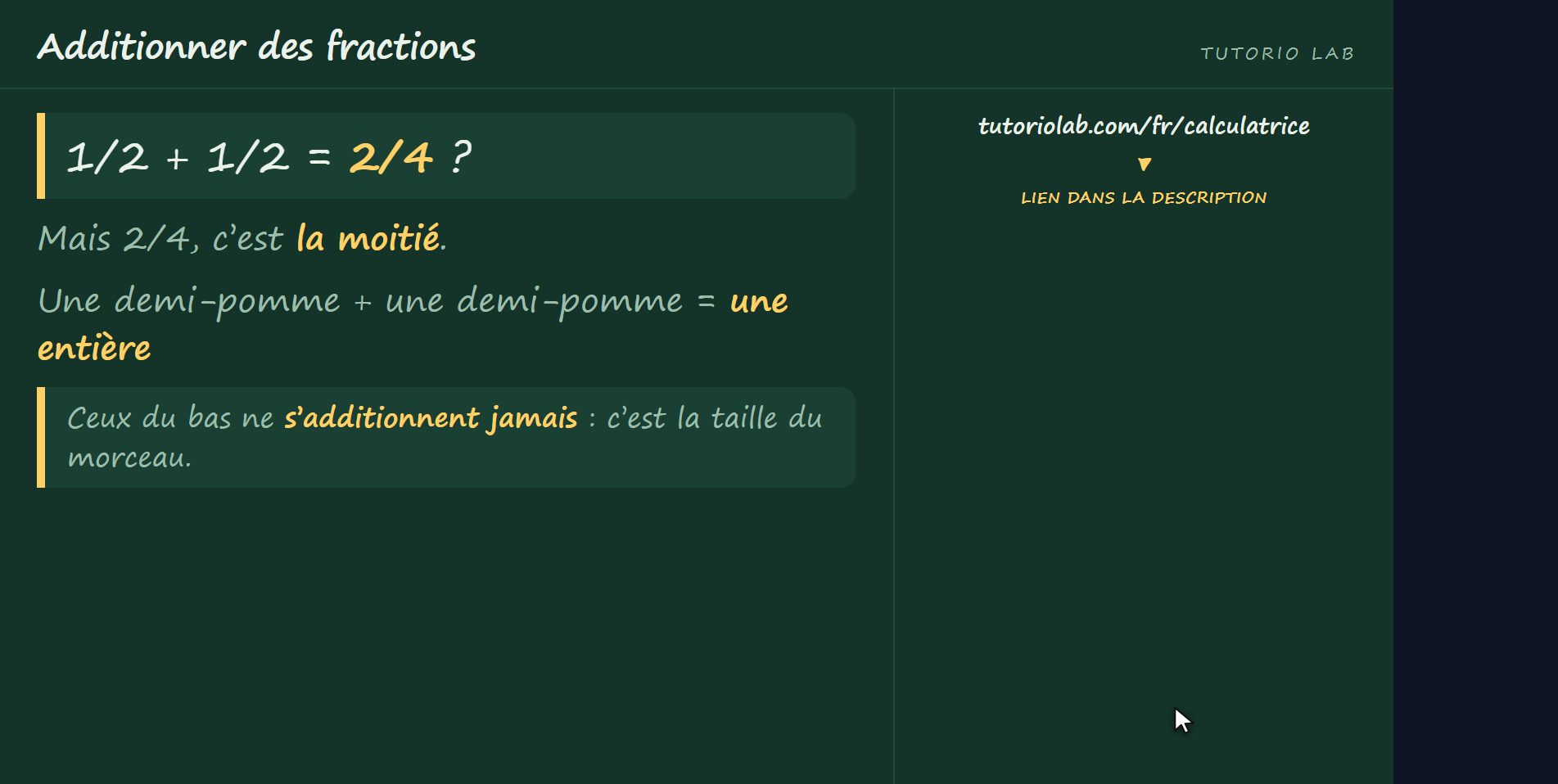 L’erreur avec ceux du bas — Additionner des fractions