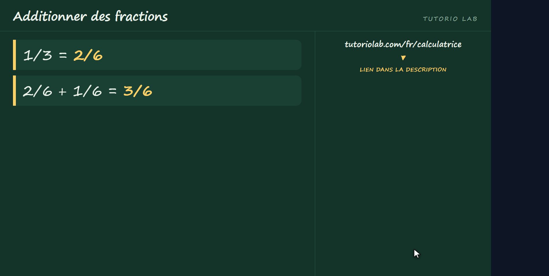 L’addition, finie — Additionner des fractions