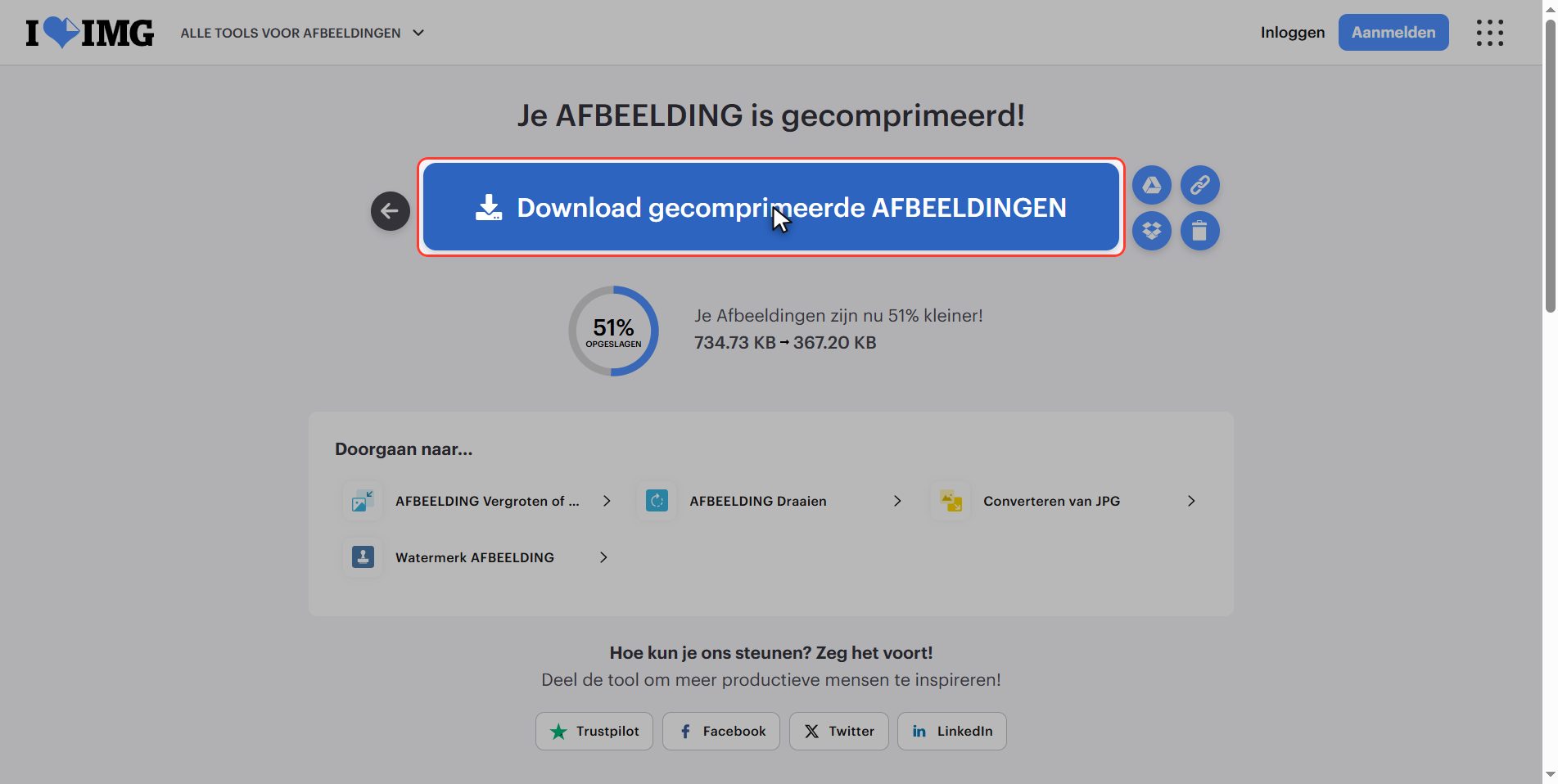 Download ze — Hoe je een foto kleiner maakt in bestandsgrootte