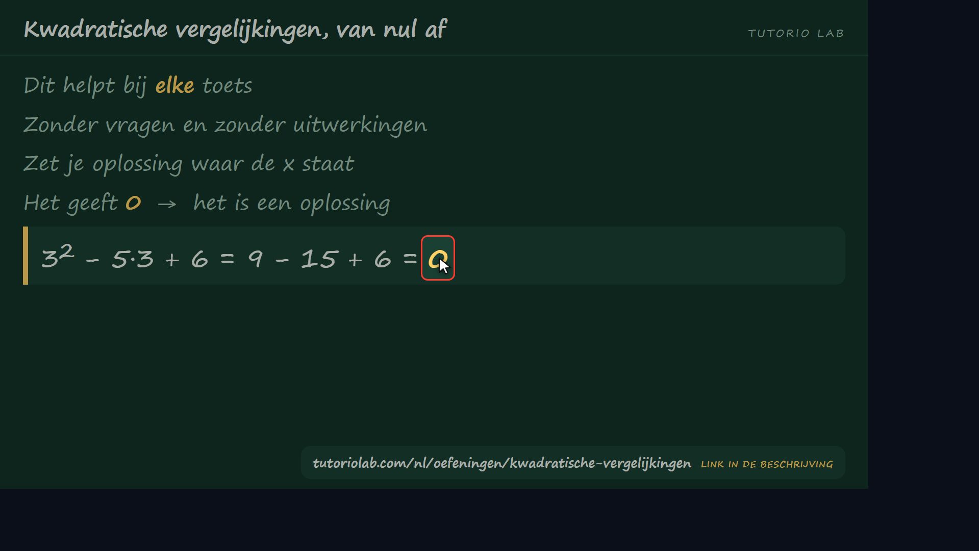 Zelf controleren — Kwadratische vergelijkingen, van nul af