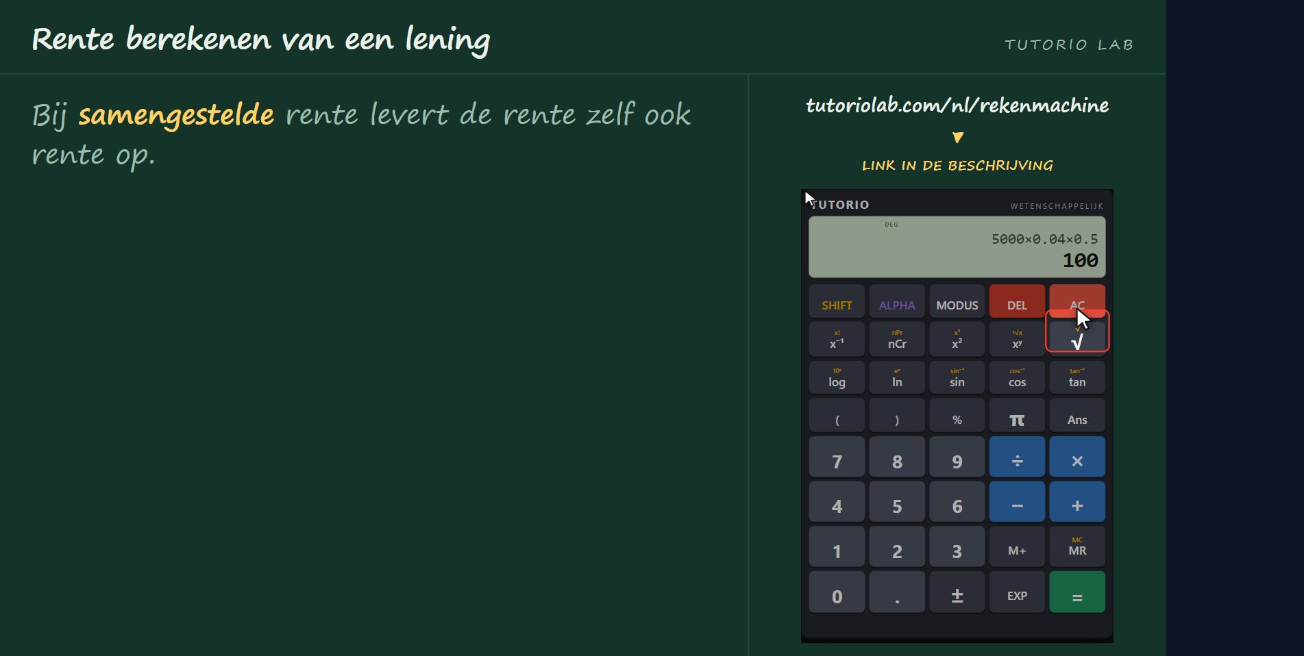 Enkelvoudig is niet samengesteld — Rente berekenen van een lening