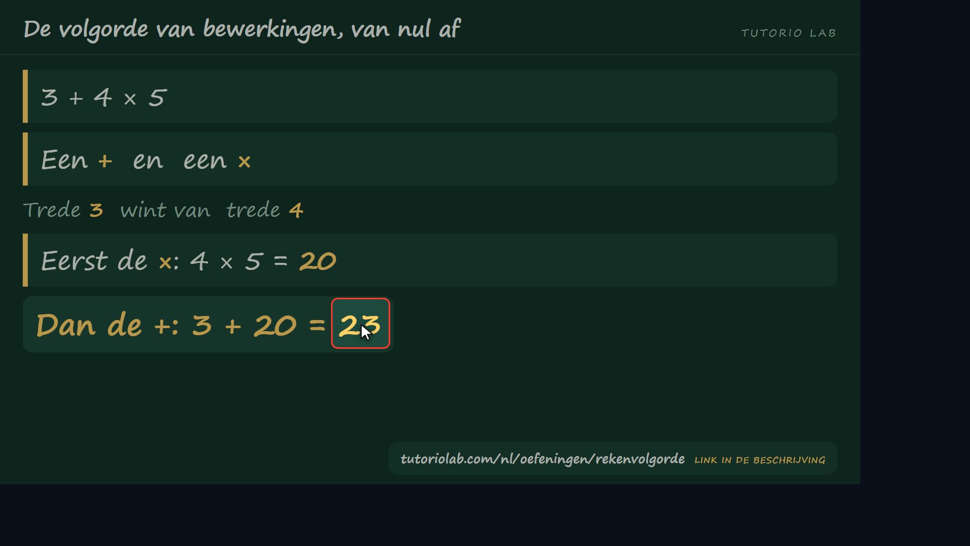 Waarom × vóór + gaat — De volgorde van bewerkingen, van nul af