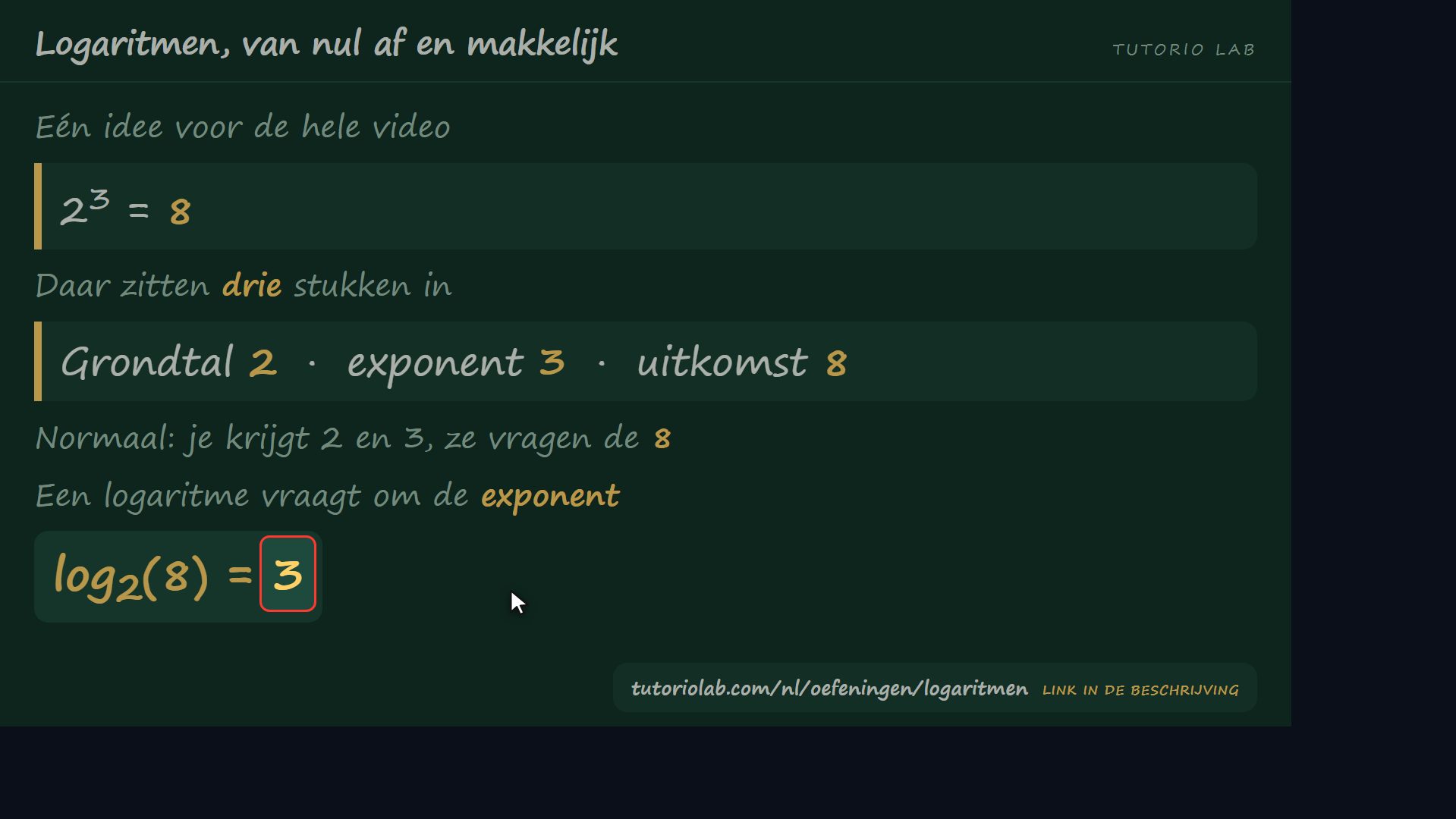 Wat een logaritme vraagt — Logaritmen, van nul af en makkelijk