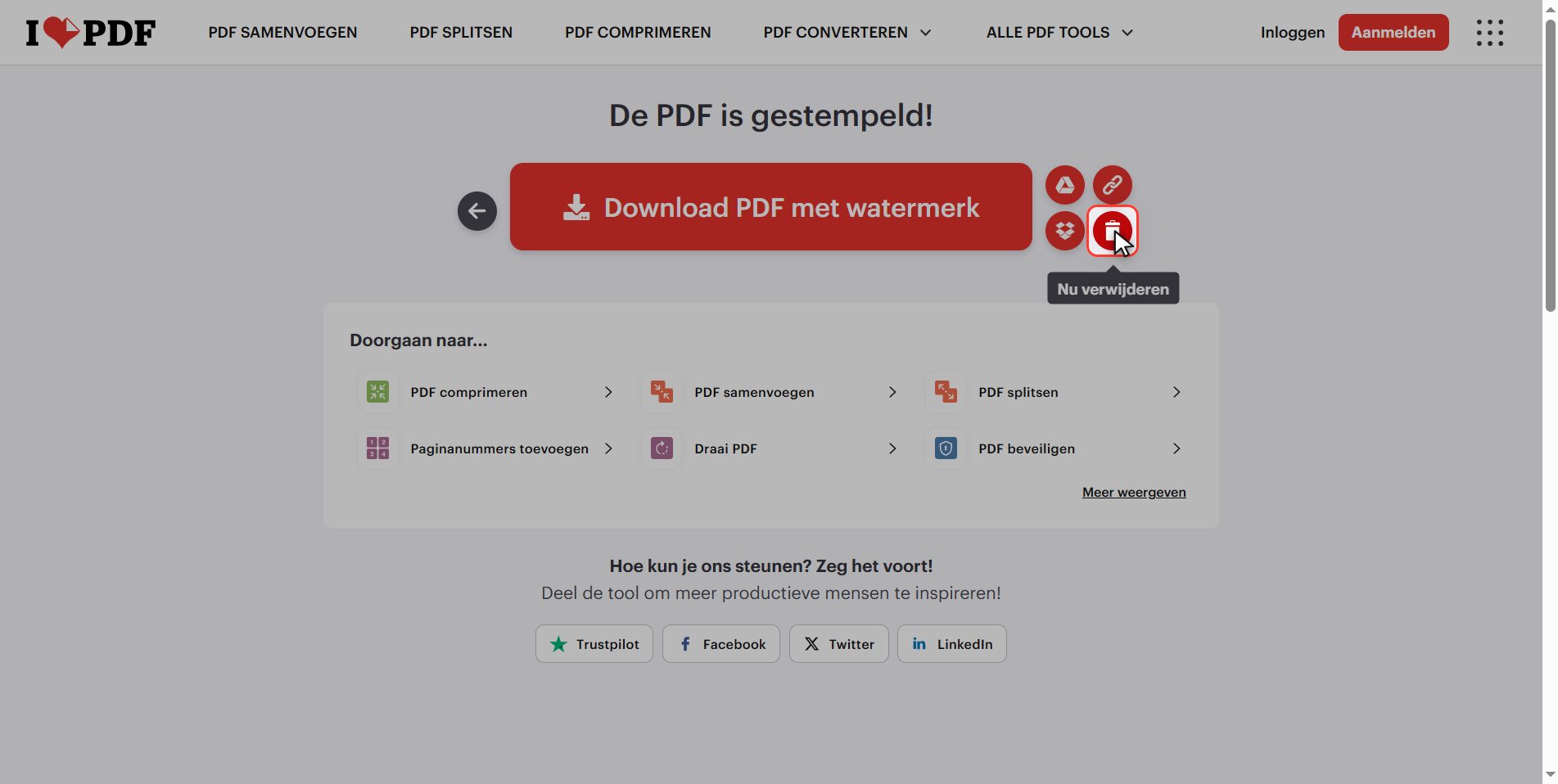 Wat er met je bestanden gebeurt — Een watermerk aan een PDF toevoegen