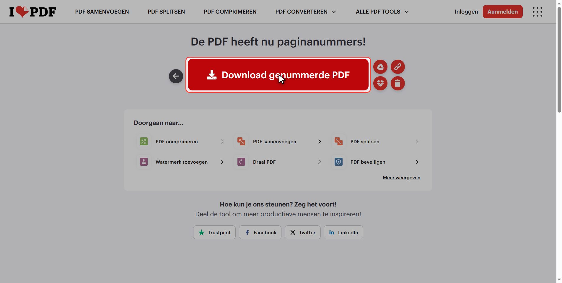 Wanneer je deze site NIET nodig hebt — Paginanummers toevoegen aan een PDF