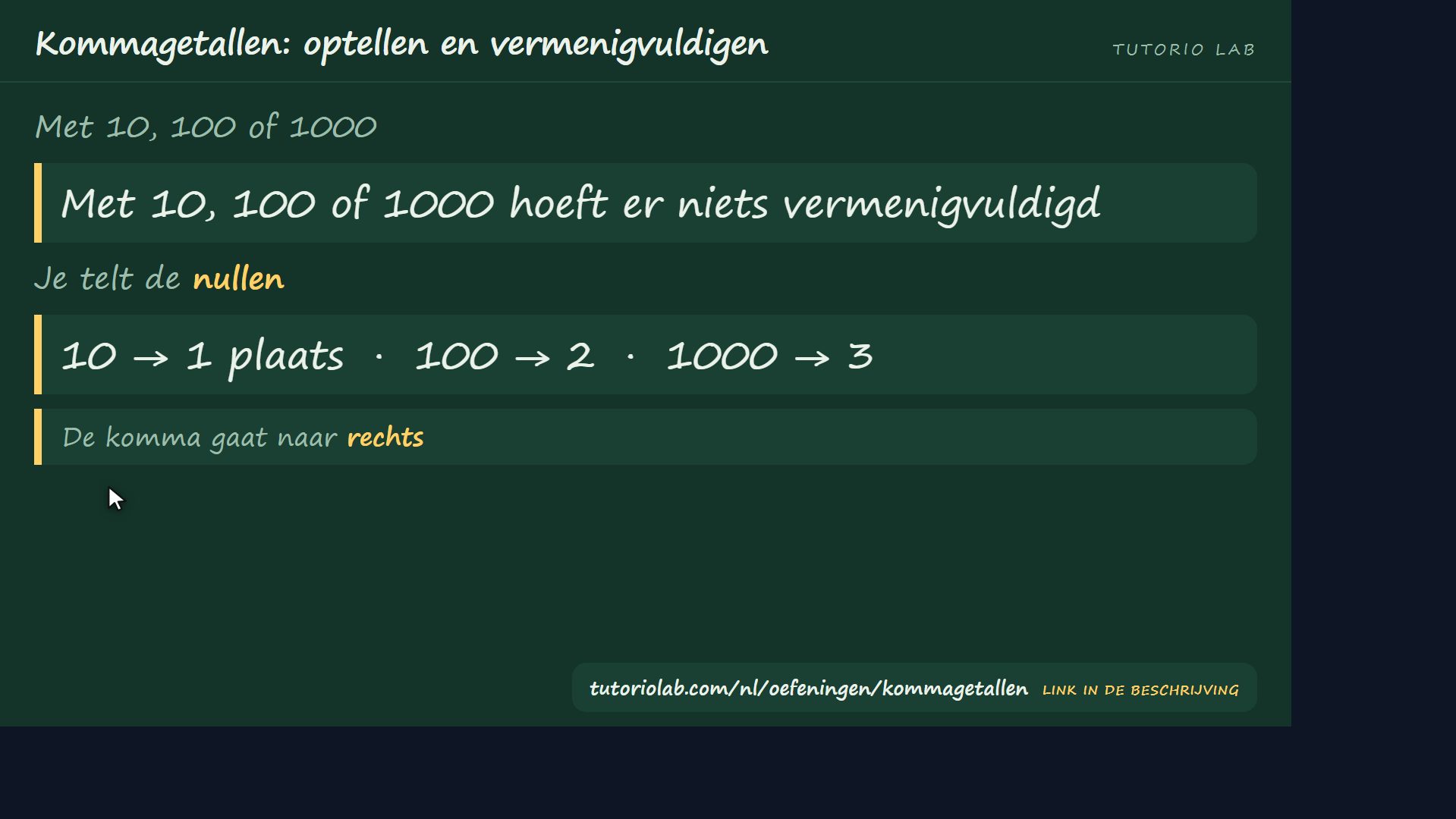 De kortere weg met 10 en 100 — Kommagetallen: optellen en vermenigvuldigen