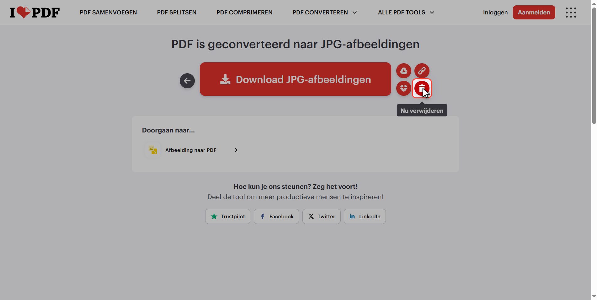 Wat er met je bestanden gebeurt — Een PDF omzetten naar afbeeldingen