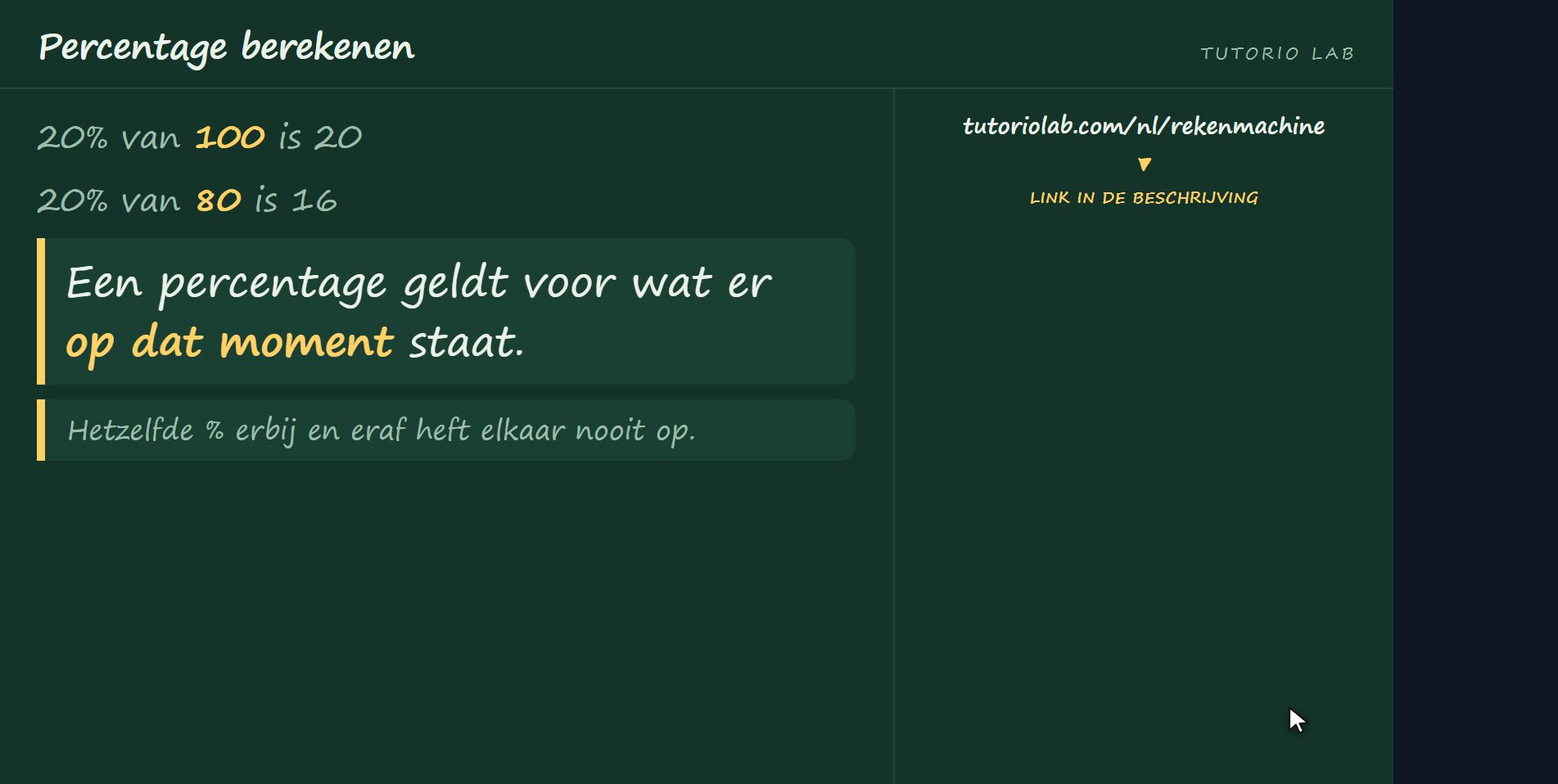 Waarom dat gebeurt — Percentage berekenen