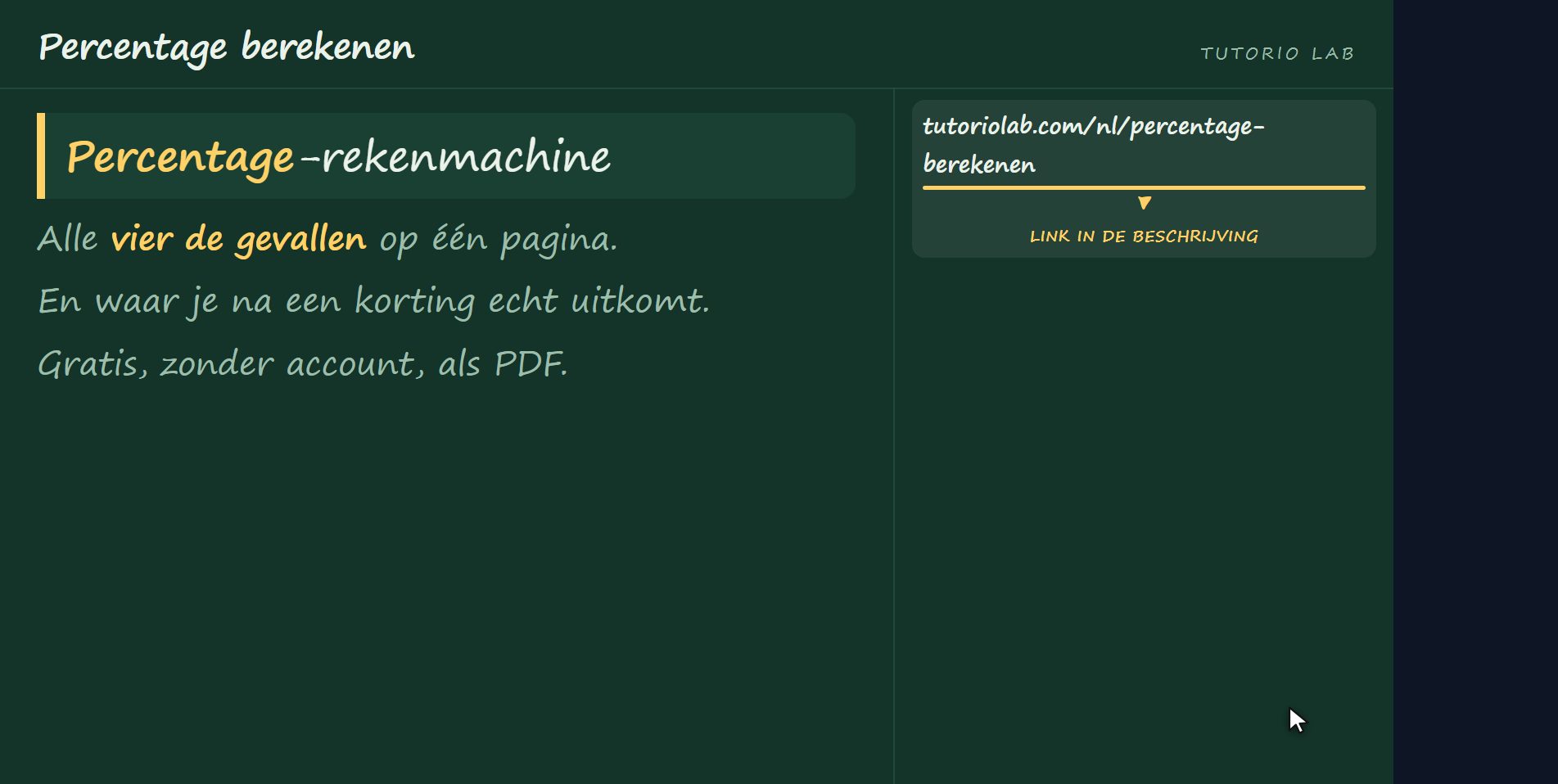 De site rekent het voor je uit — Percentage berekenen