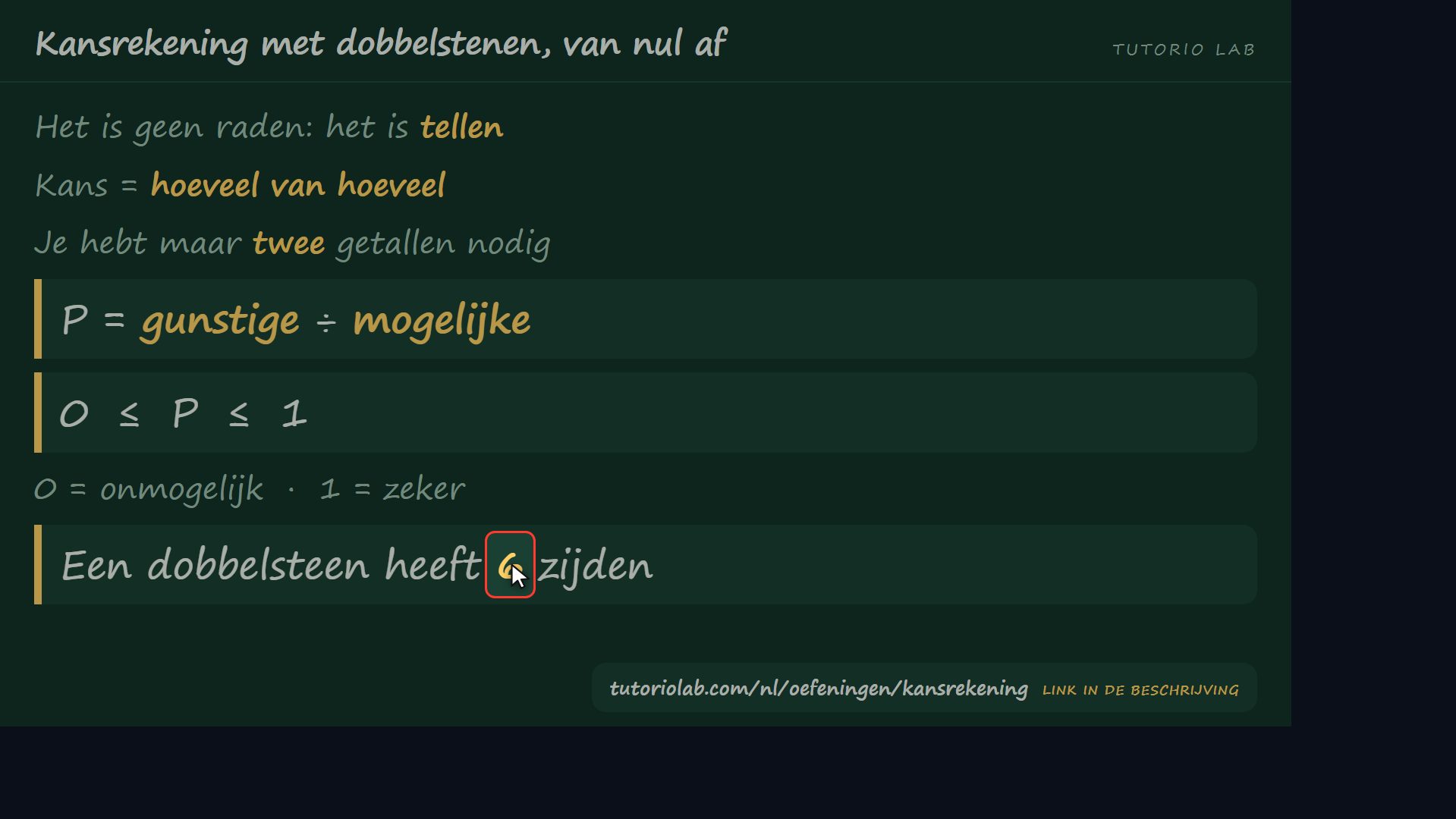 Wat kans is — Kansrekening met dobbelstenen, van nul af