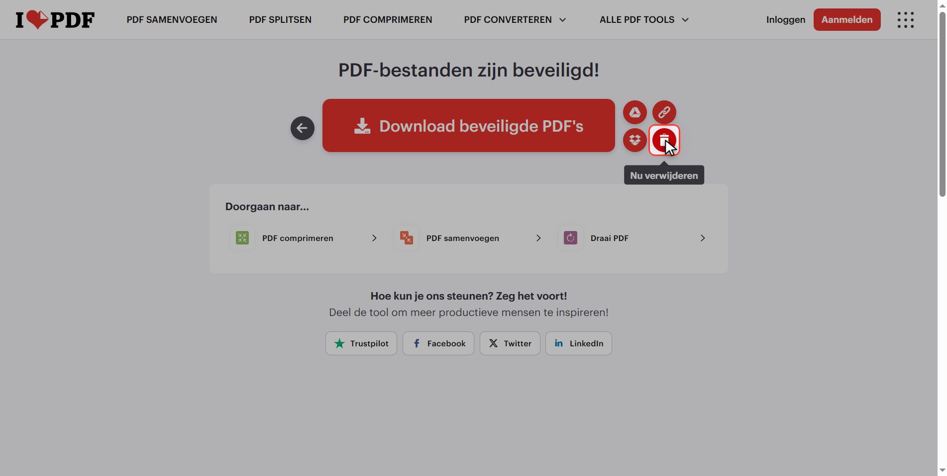 Het ongemakkelijke deel — Een PDF met een wachtwoord beveiligen