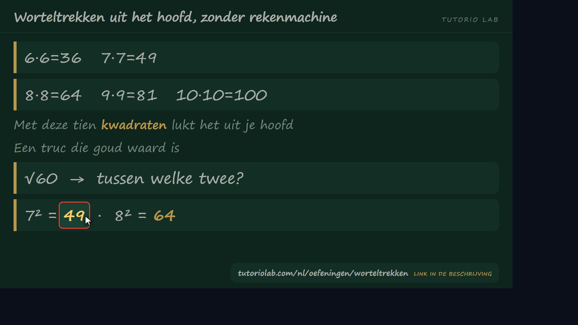 De hoofdrekentruc — Worteltrekken uit het hoofd, zonder rekenmachine