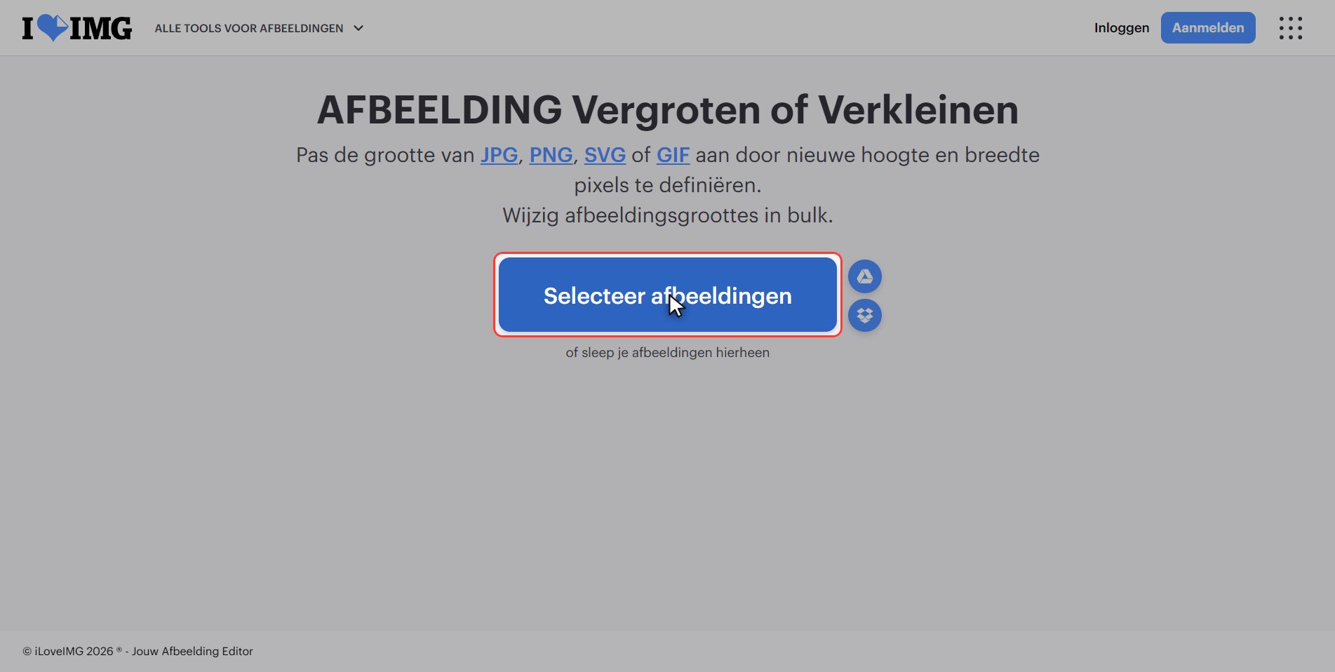 Upload je foto — De grootte van een afbeelding aanpassen