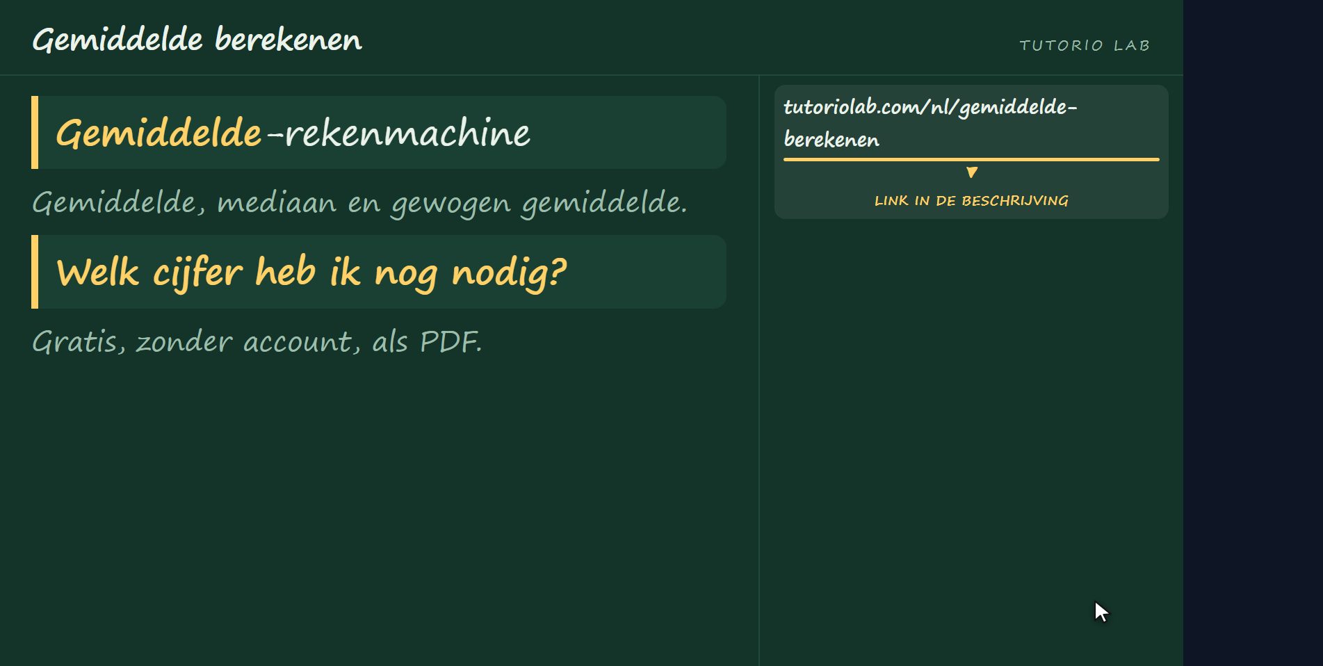 De site rekent het voor je uit — Gemiddelde berekenen