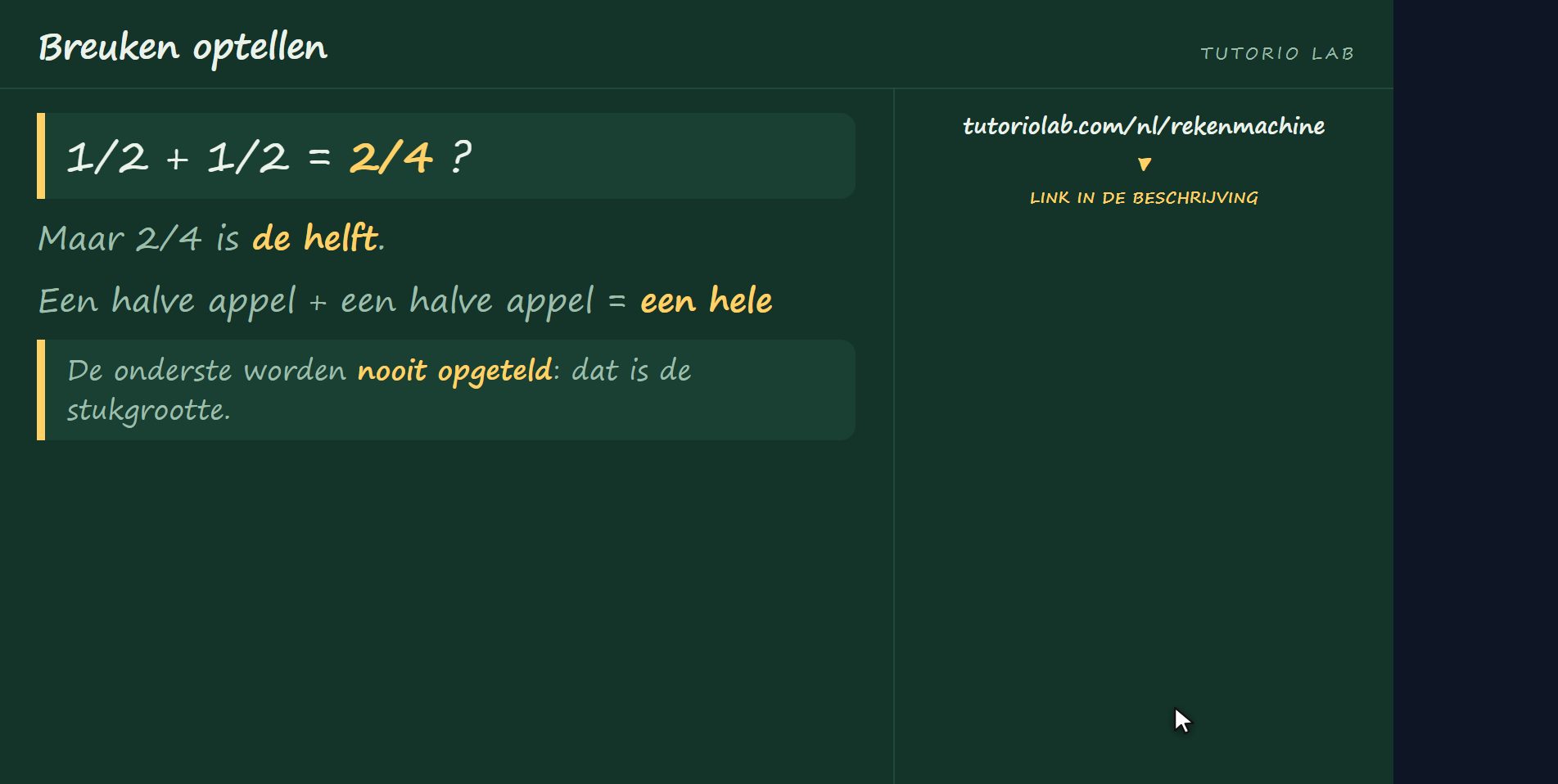 De fout met de onderste — Breuken optellen