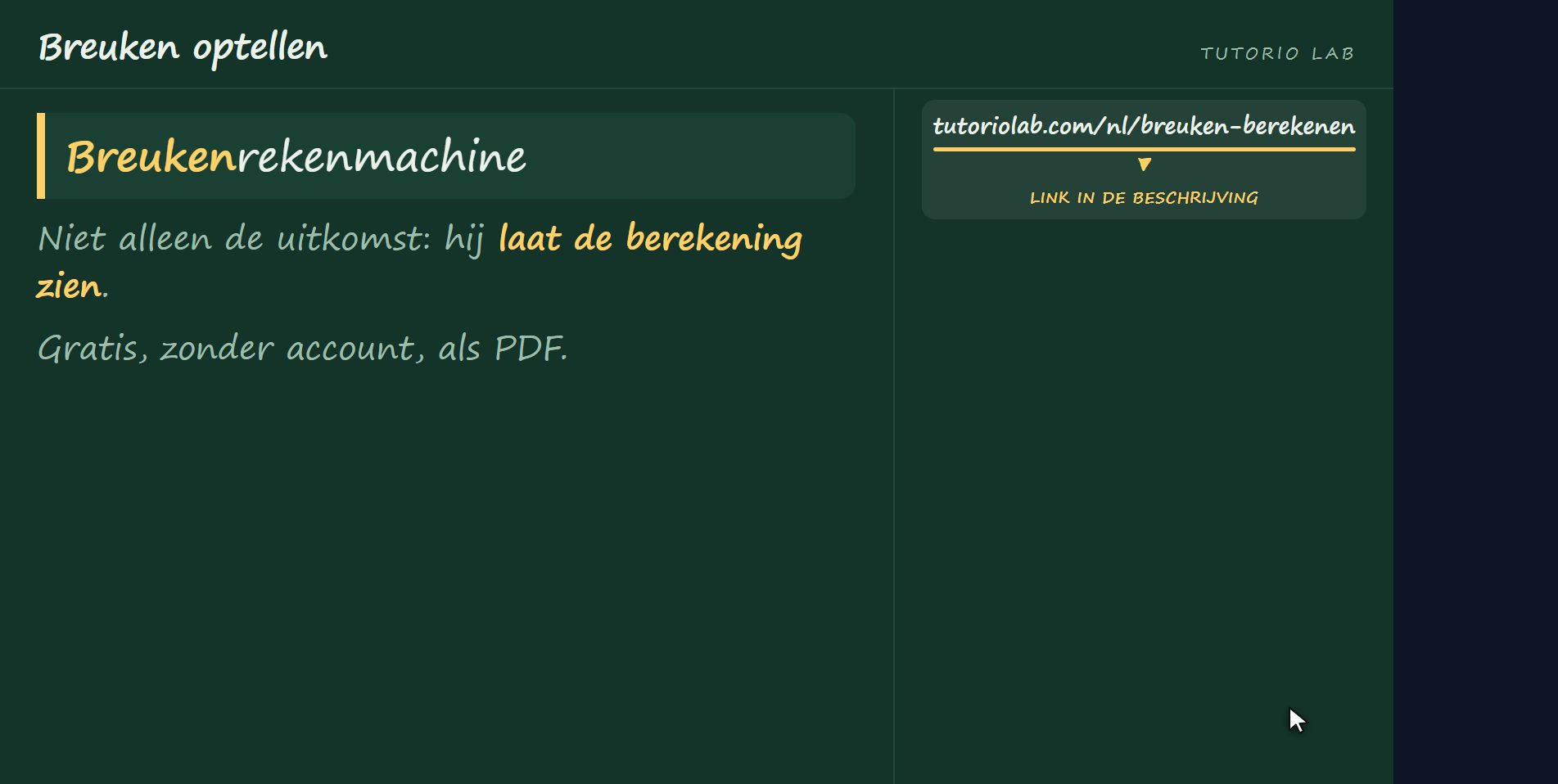 De site rekent het voor je uit — Breuken optellen
