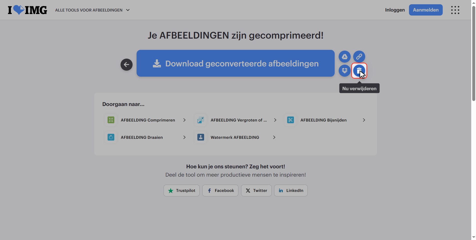 Wat er met je bestanden gebeurt — WEBP-afbeelding omzetten naar JPG