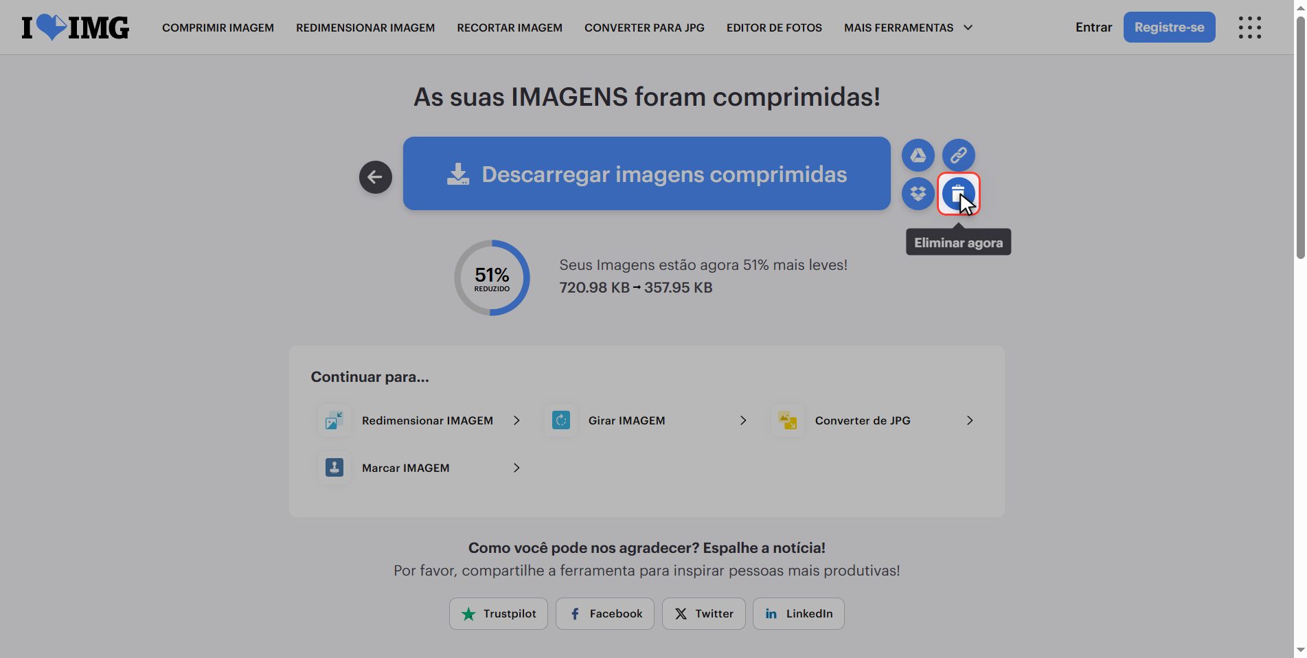 O que acontece com seus arquivos — Como reduzir o peso de uma foto