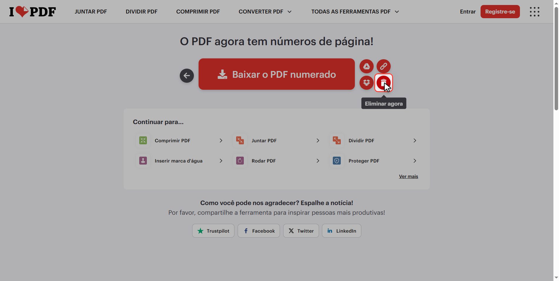 O que acontece com seus arquivos — Como colocar números de página num PDF