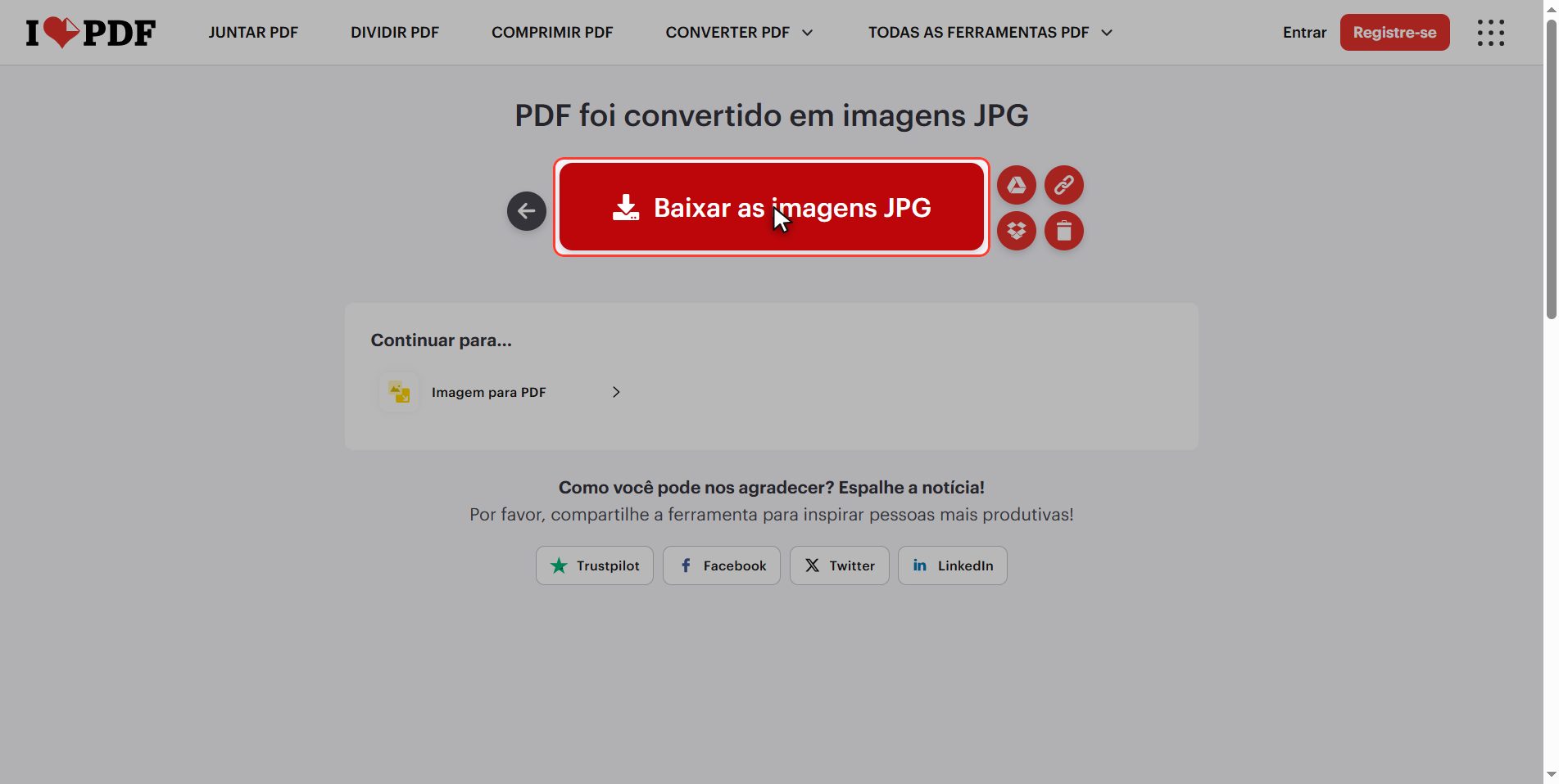Baixe o ZIP — Como converter um PDF em imagens
