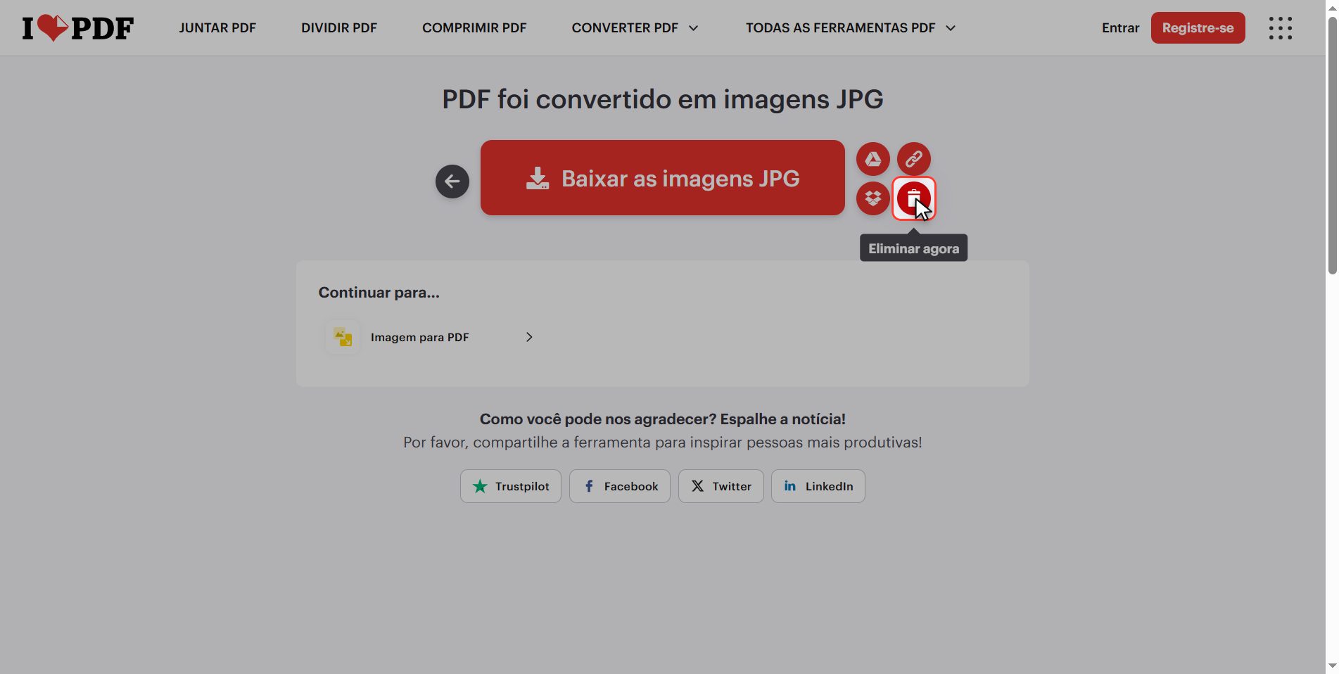 O que acontece com seus arquivos — Como converter um PDF em imagens