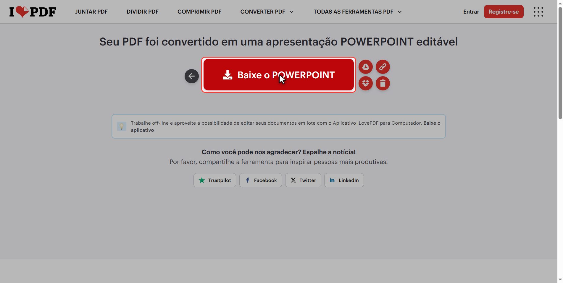 Baixe o PowerPoint — Como converter um PDF em PowerPoint