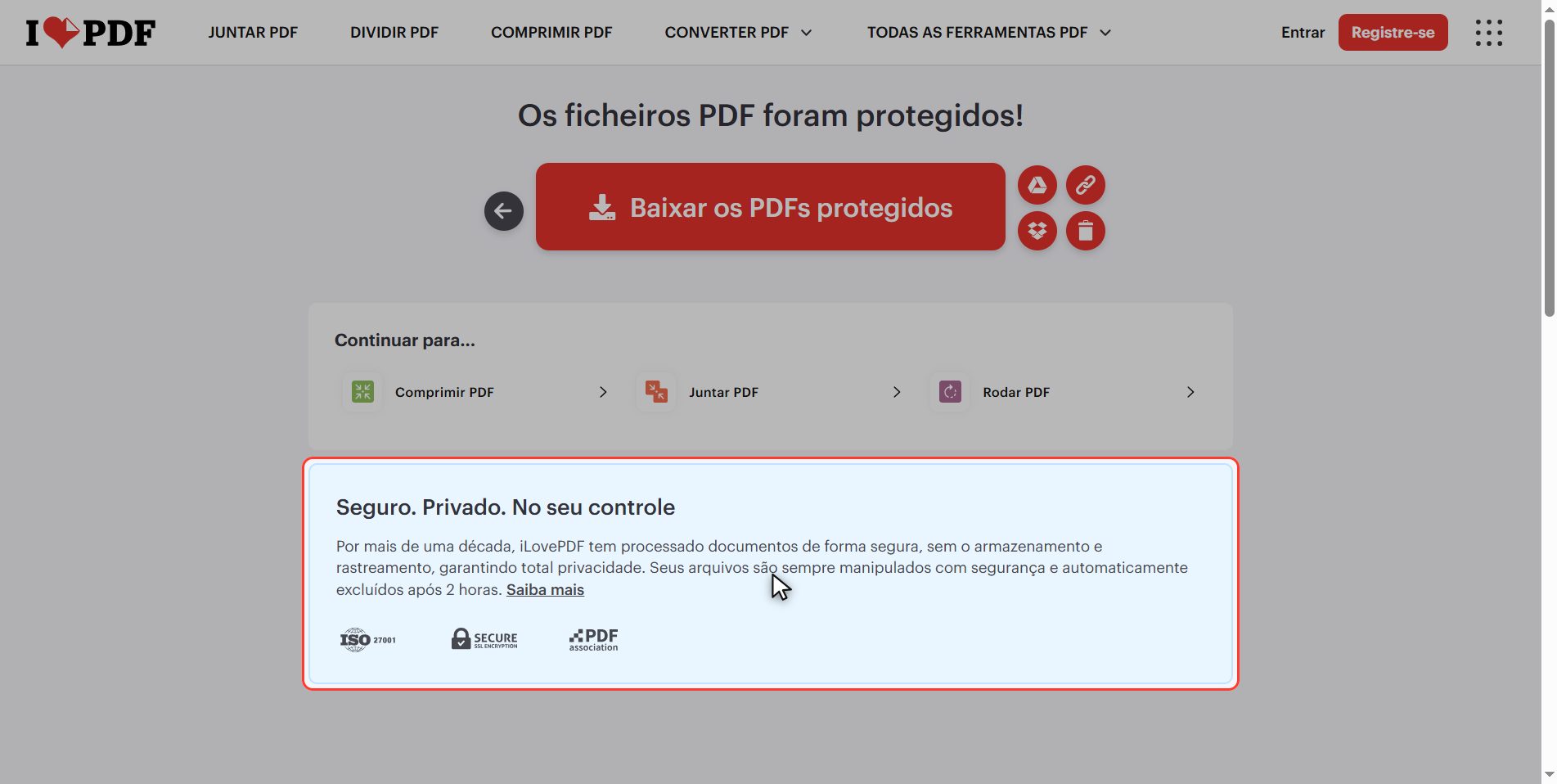 A parte incômoda — Como colocar senha em um PDF