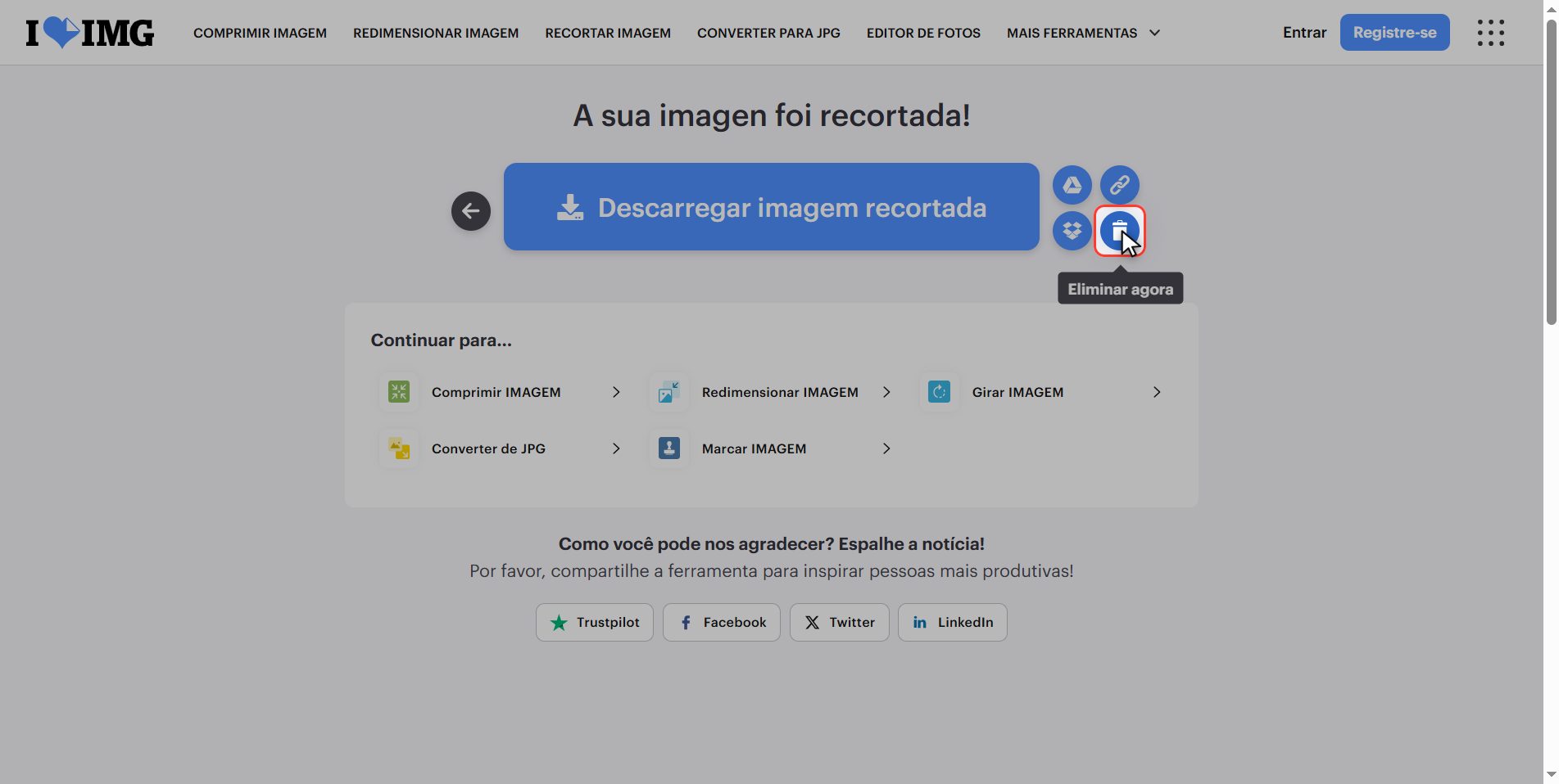 O que acontece com seus arquivos — Como recortar uma imagem